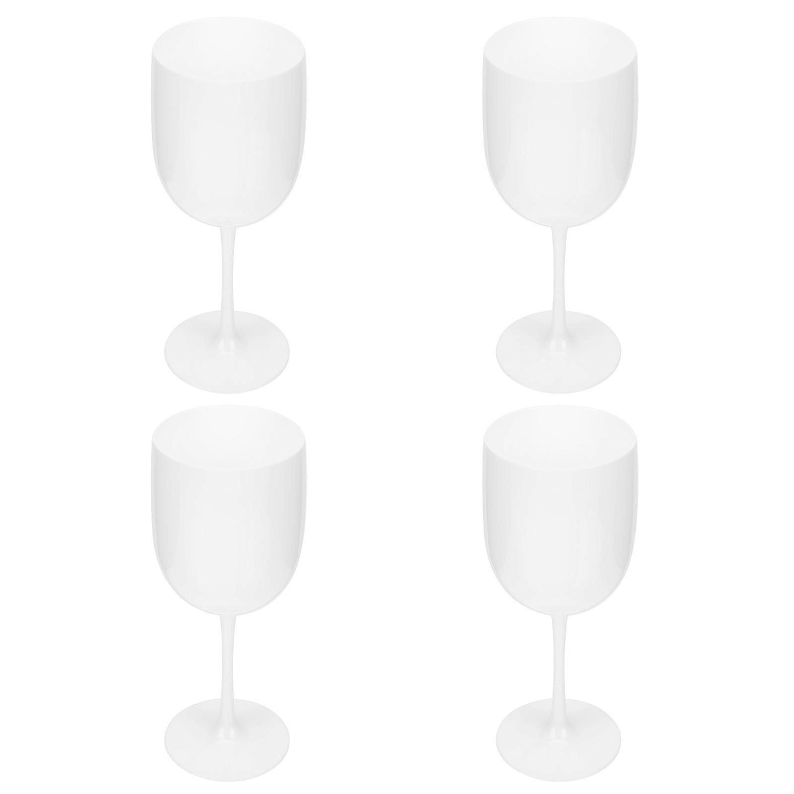 Plastic Wine Cup Plastic Glass for Storage Use 4Pcs Wine Cups