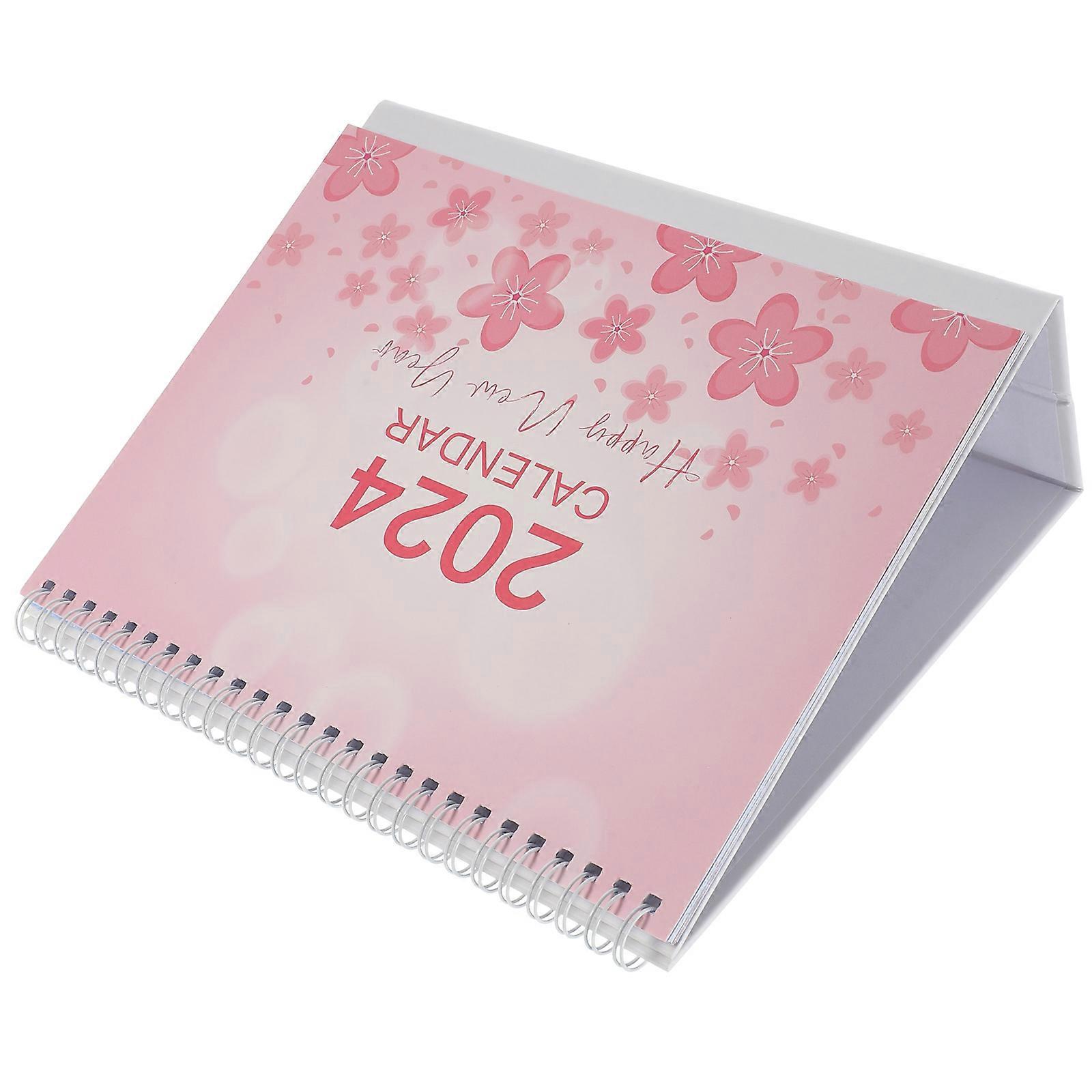 Large Desktop Monthly Calendar 2024 Standing Calendar for Office Use Multi Paper with Note-Taking Function 1Set