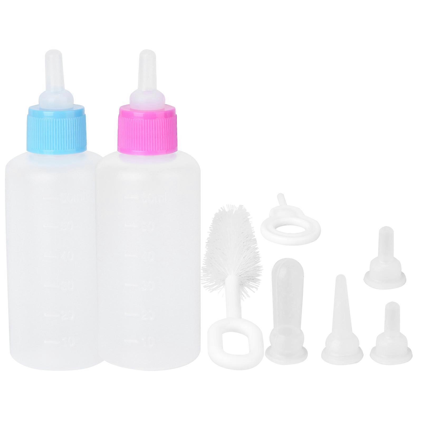 Pet Nursing Kit Cat Feeding Bottles for 6Sets with Cleaning Brush