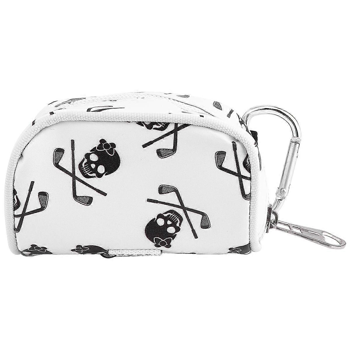 Tote Bag Ball Pouch for Storage Use 3Pcs with Skeleton Head Design
