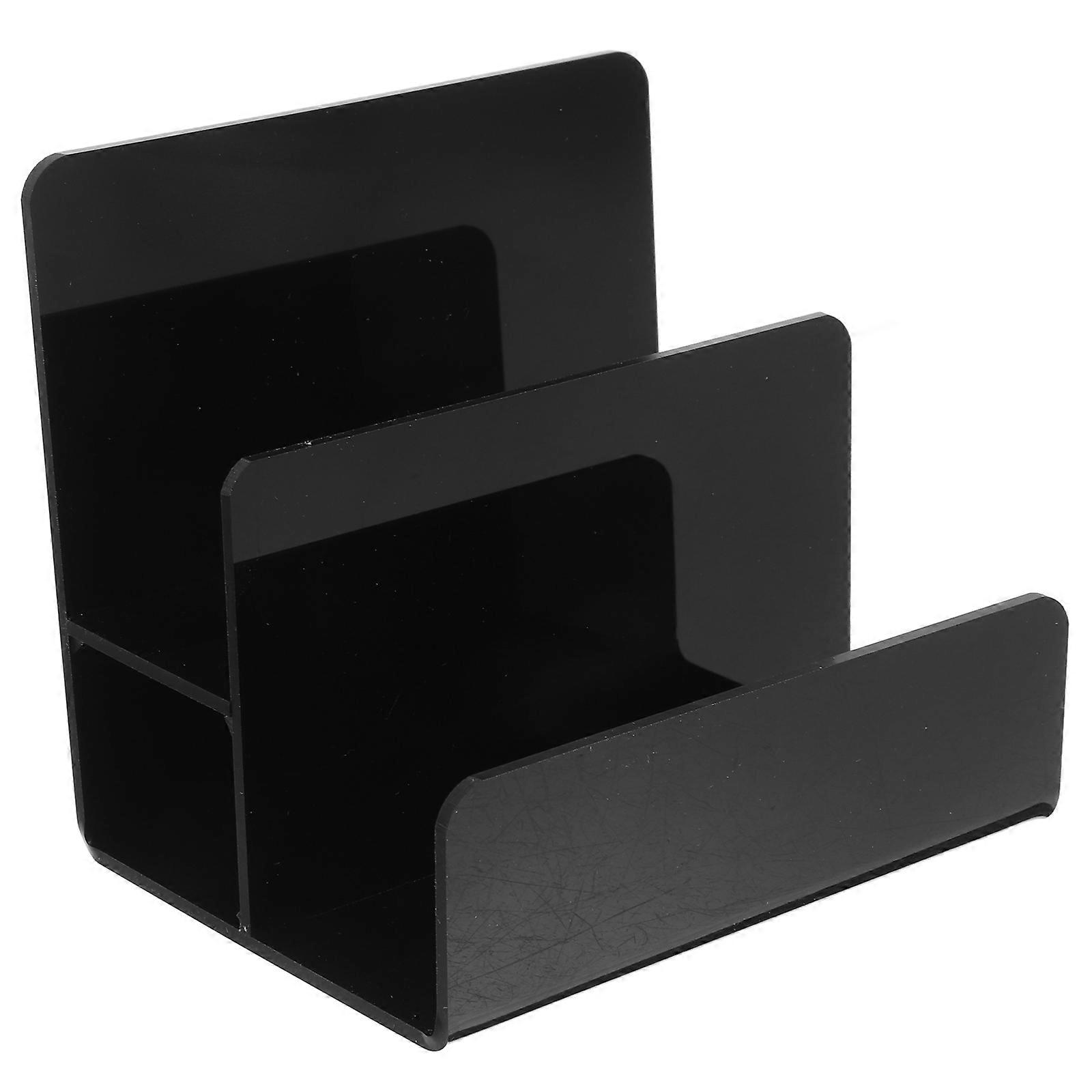 Multi-Layer Wallet Display Stand Acrylic for Display 5Pcs Black Organizer