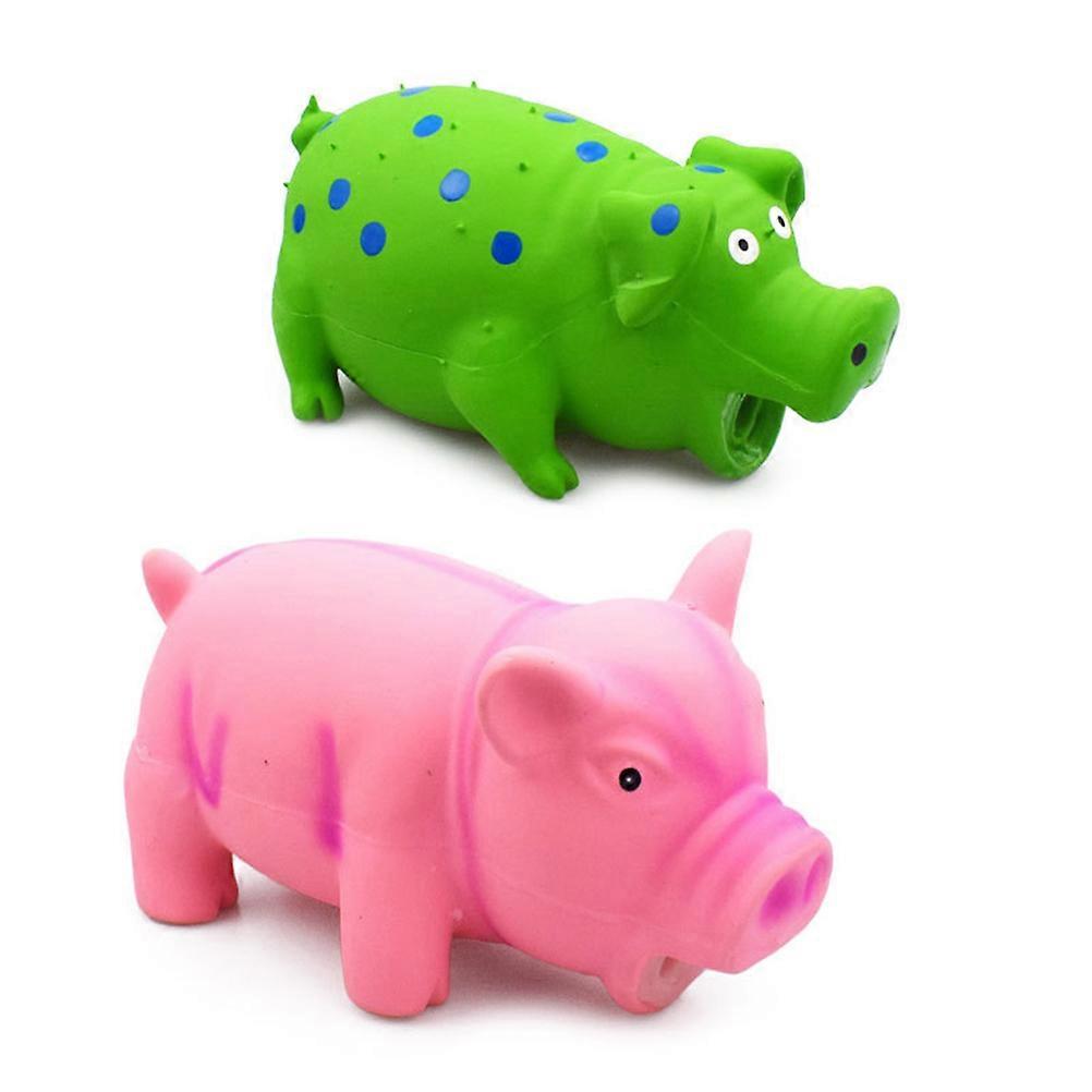 Dog Squeak Toy Pink Pig Shape for Pet Dog Reduce Anxiety 1Pcs
