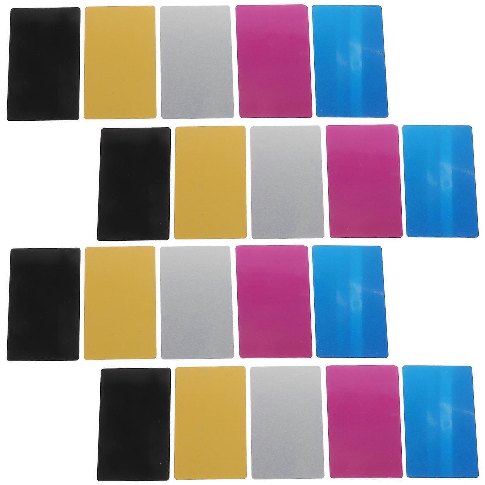 Μεταλλικές επαγγελματικές κάρτες ορθογώνιου σχήματος για επαγγελματίες από αλουμίνιο, κατασκευασμένες από αλουμίνιο, 25 τεμάχια