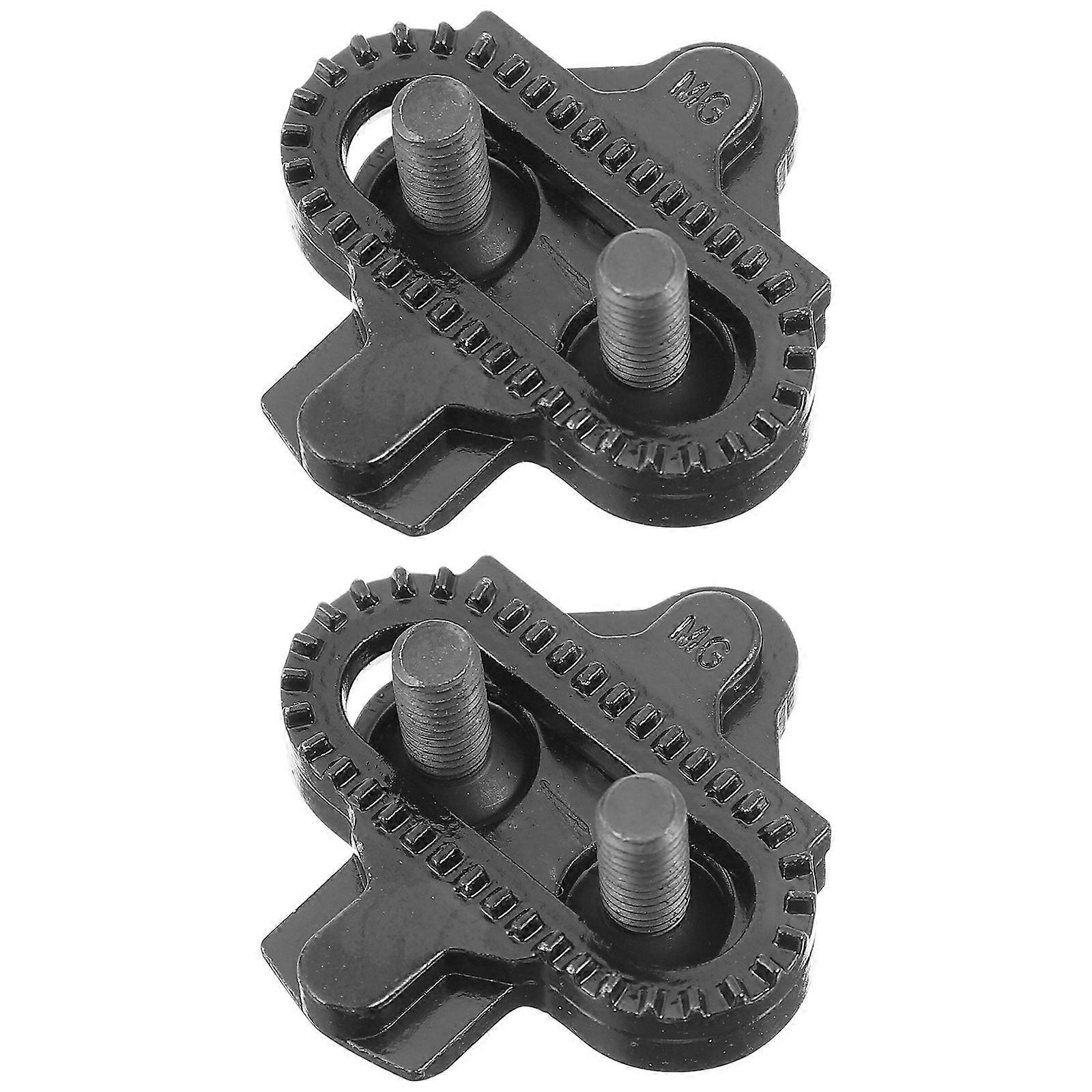 Black Bike Pedal Cleats for Exercise Multi Directional Release 2Pairs