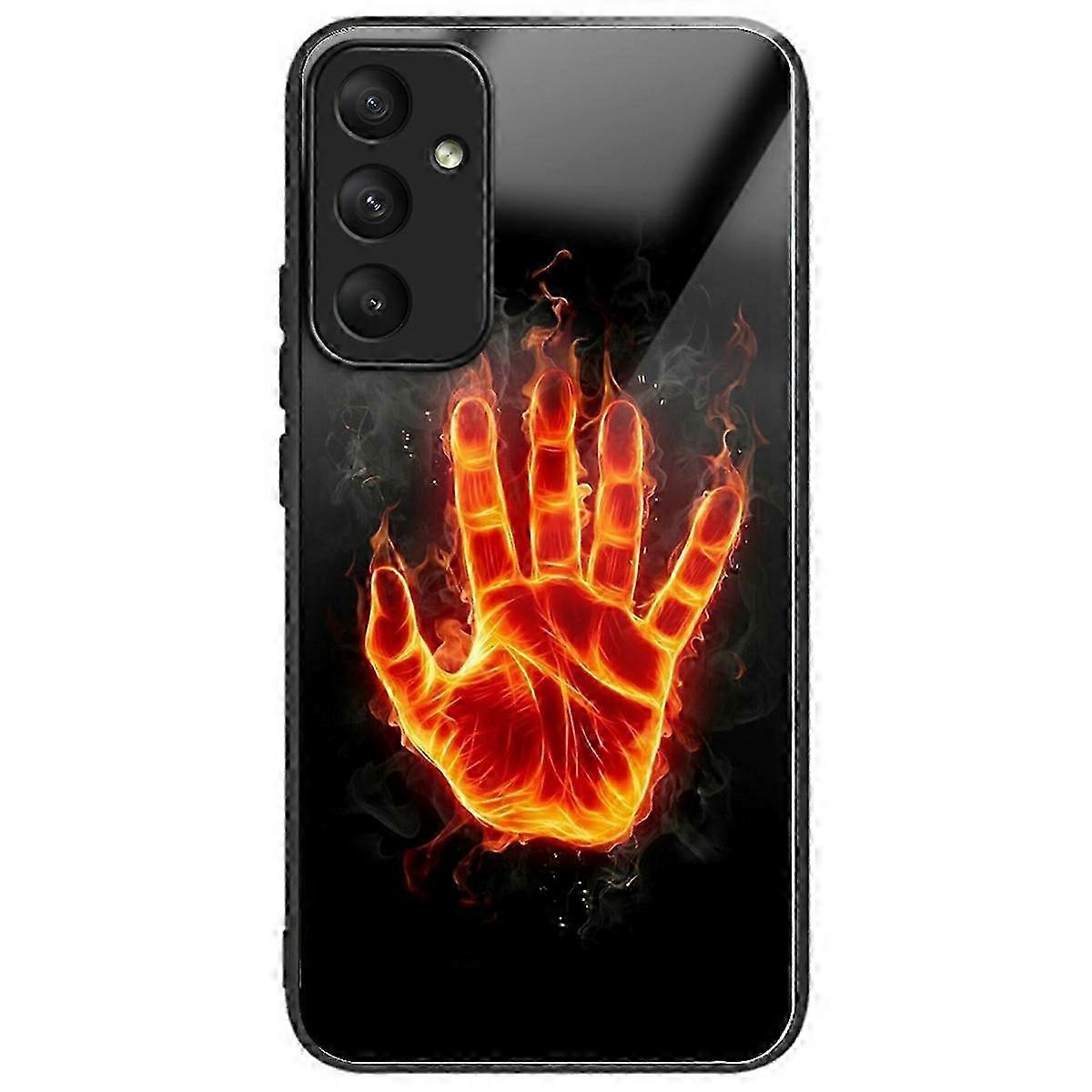 Patterned TPU Phone Case with Tempered Glass Screen Protector for A16 5G/4G, Drop-Proof Cover