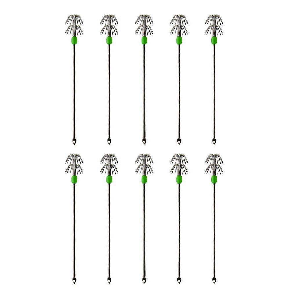 Luminous Squid Fishing Lures Jigs 10 Pieces Set 15 Cm Lightweight  Visible Spoon Lure for Freshwater and Saltwater