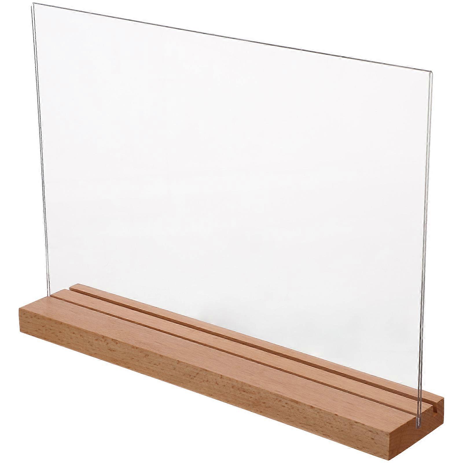 Sign Display Board Restaurant Label Holder for 4Pcs Showing Stand Transparent