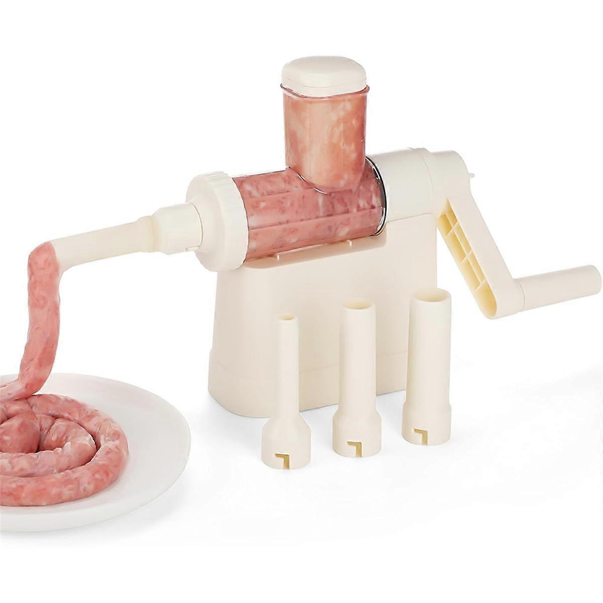 Sausage Stuffer Machine Homemade Manual Sausage Maker Meat Grinder Stuffing Maker Filling Machine with 4 Stuffing Tubes