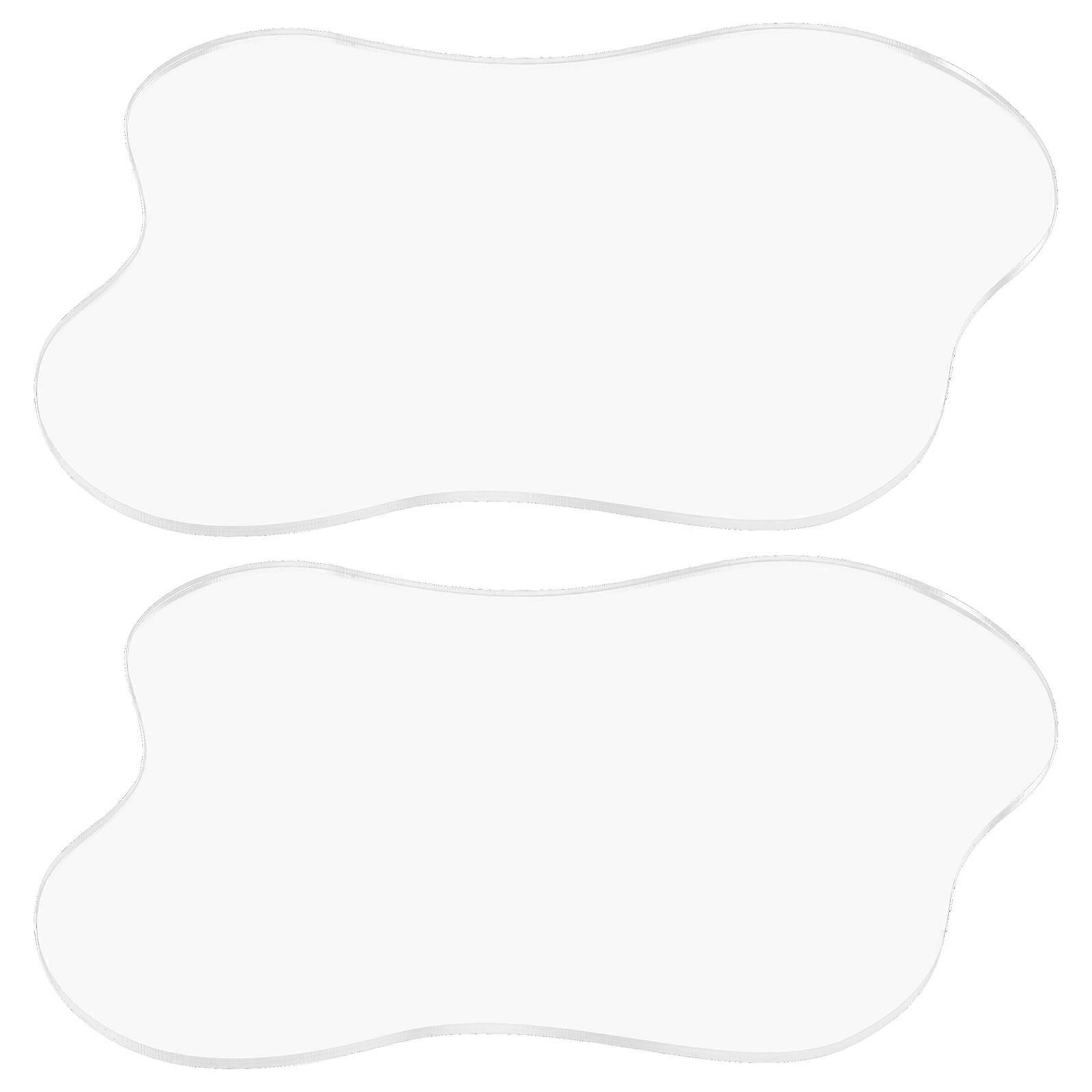 Decorative Acrylic Irregular Coasters Transparent for 8Pcs