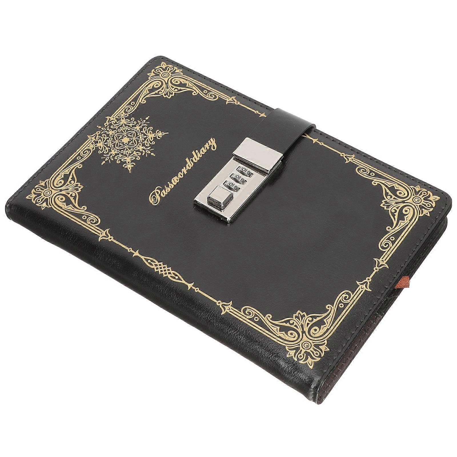 2Pcs Rectangular Notebook For Daily Use And Office Conference 8.65x5.70in Simple Design With Lock