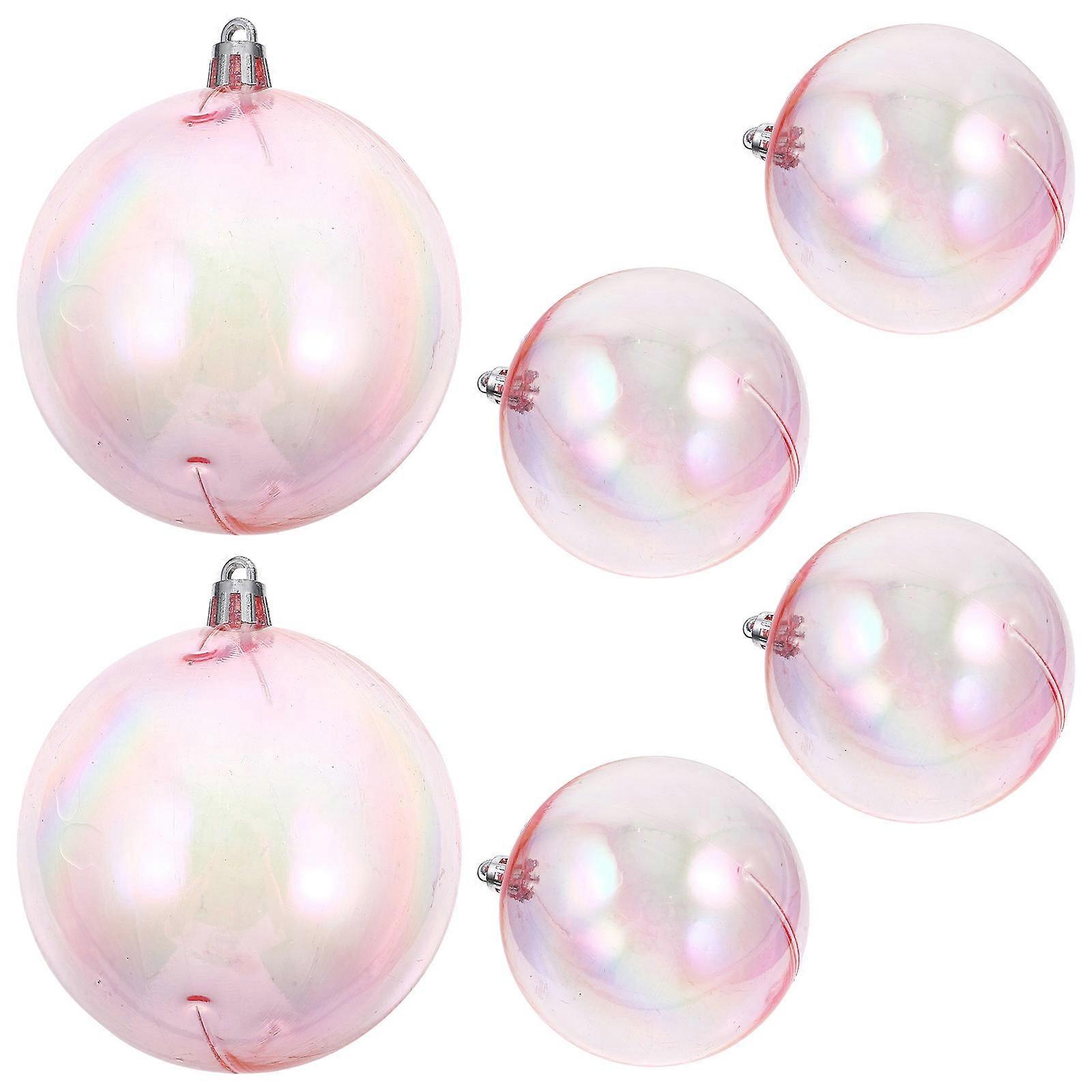 6Pcs Colorful Shatterproof Ornaments Designed For Christmas Parties With Decorative Features