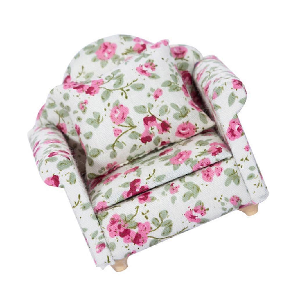 Mini House Sofa Model for Decoration 4Pcs Assorted Color Miniature Set