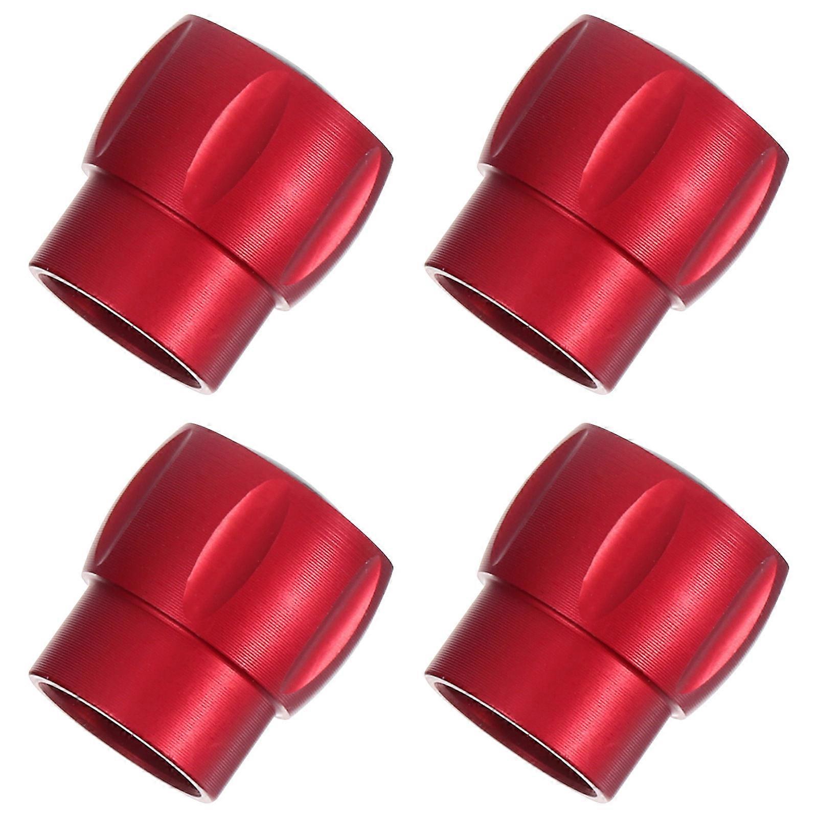 Colored Aluminum Valve Caps for Car Universal Tire Valve Stem Caps 16Pcs Red