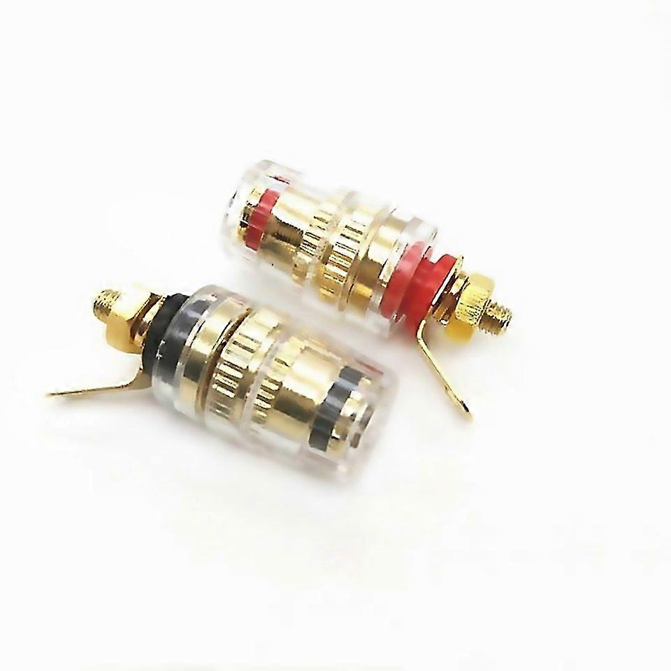 For 10 Pcs 5 Pairs Crystal Transparent Binding Post Audio Engineering Panel Speaker Socket 4mm Banan