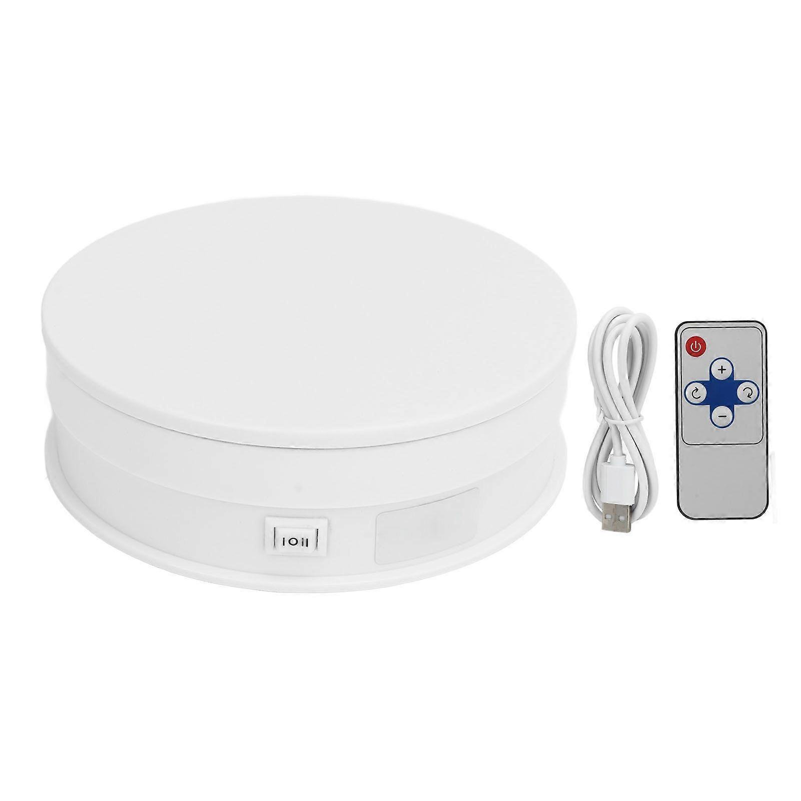 Still Turntable 15cm Remote Control Speed Electric Rotating Turntable Display Stand Photography Video Shooting Props White
