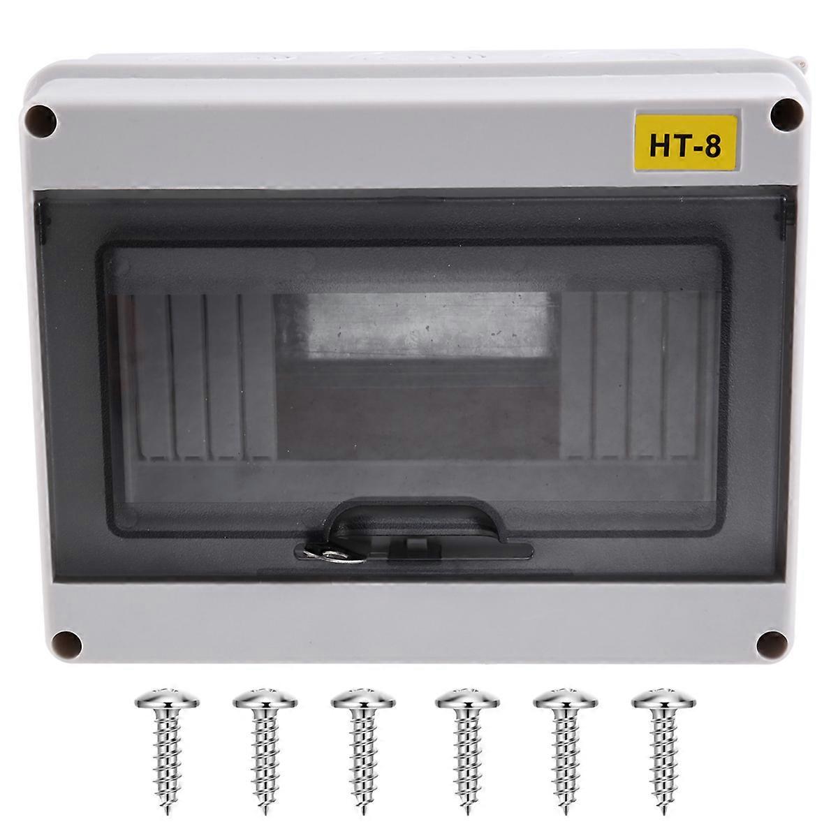 HT-8 Way IP65 Mcb Breaker Box Distribution Protection Box ABS Power Electronic Din Rail Enclosure fo