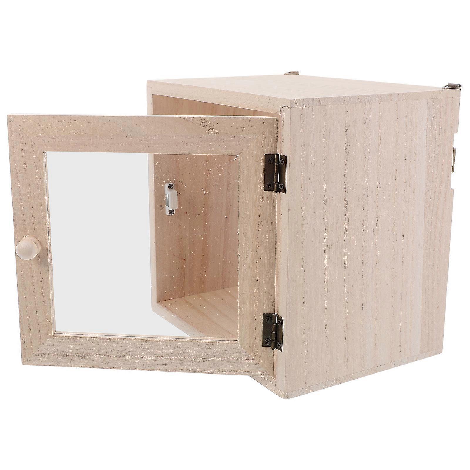Milk Container Wall Mounted Wood Milk Box with Lock for Home Use