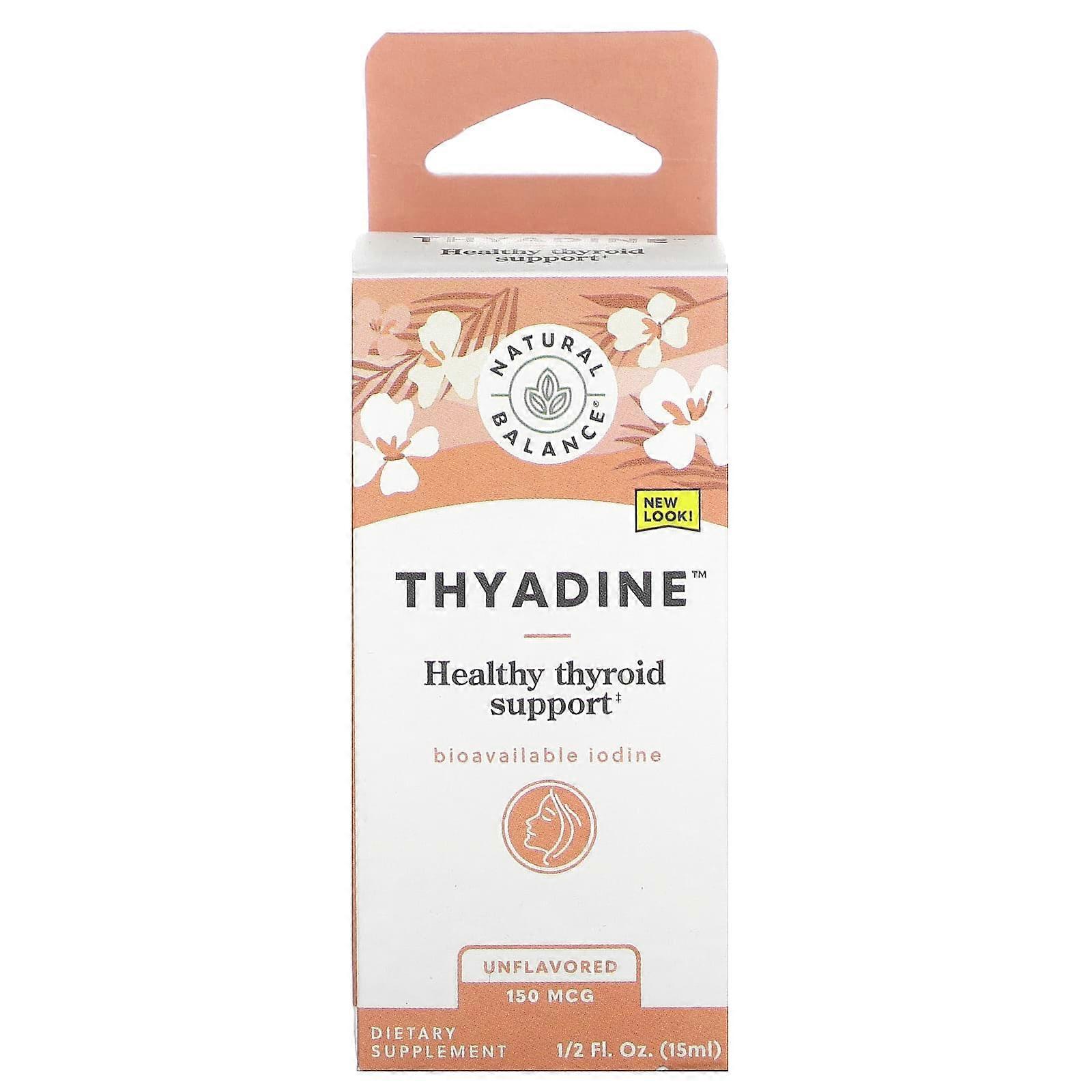 Thyadine, Healthy Thyroid Support, Unflavored, 150 mcg, 0.5 fl oz (15 ml)
