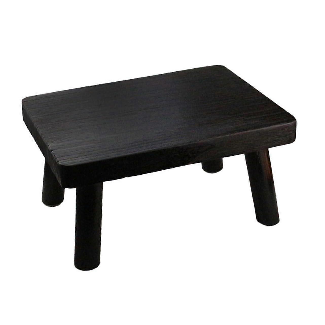 Solid Wood Low Side Table For Bedroom Bay Window Small Tea Table Multipurpose Step Stool SpaceSaving