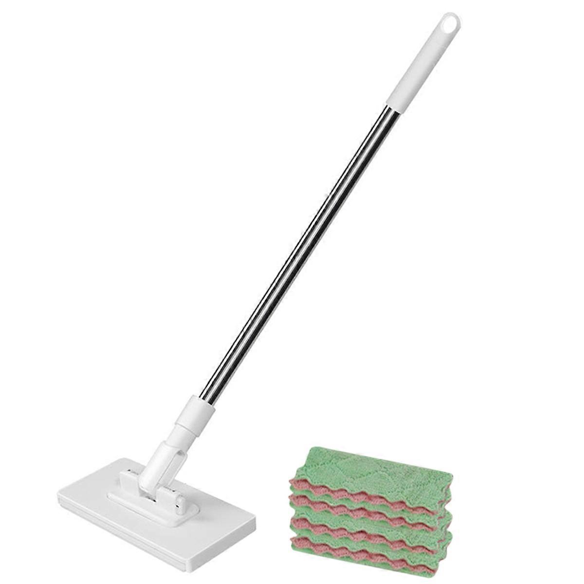 Efficient Disposable Dust Mop Kit with 4 High-Quality Reusable Microfibre Cloths for Home Cleaning