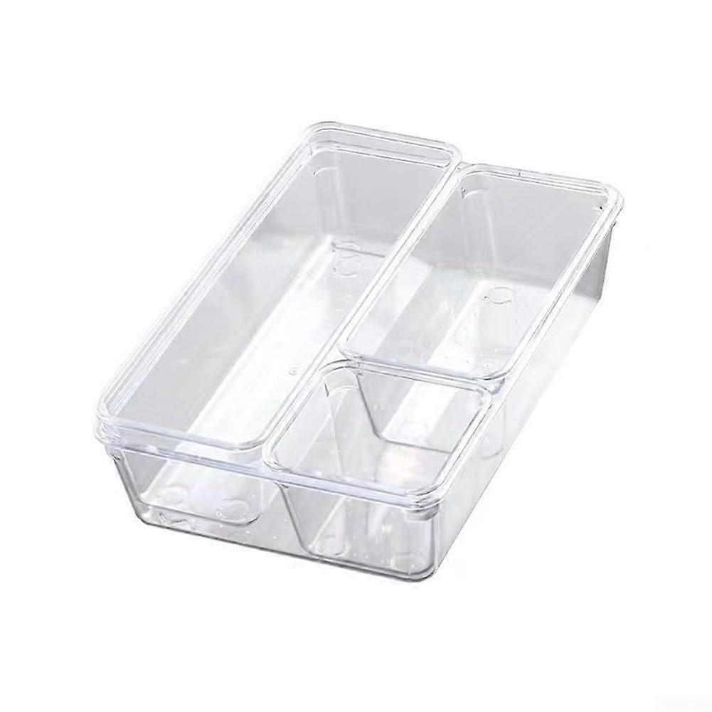 Plastic Drawer Storage Box With Partitions For Desk And Cabinet Use, Rectangular Office Organizer, 4Piece Set