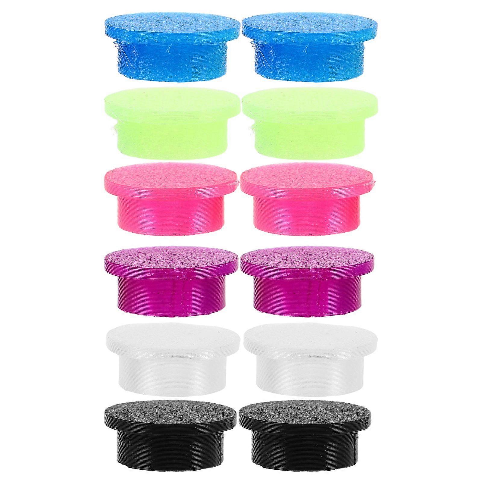 12pcs 3ml Glass Vial Caps: Leak-Proof Dust-Proof Replacement Lids - Reusable Colored Cap Covers For Lab And Clinical Use - Colorful Vial Toppers