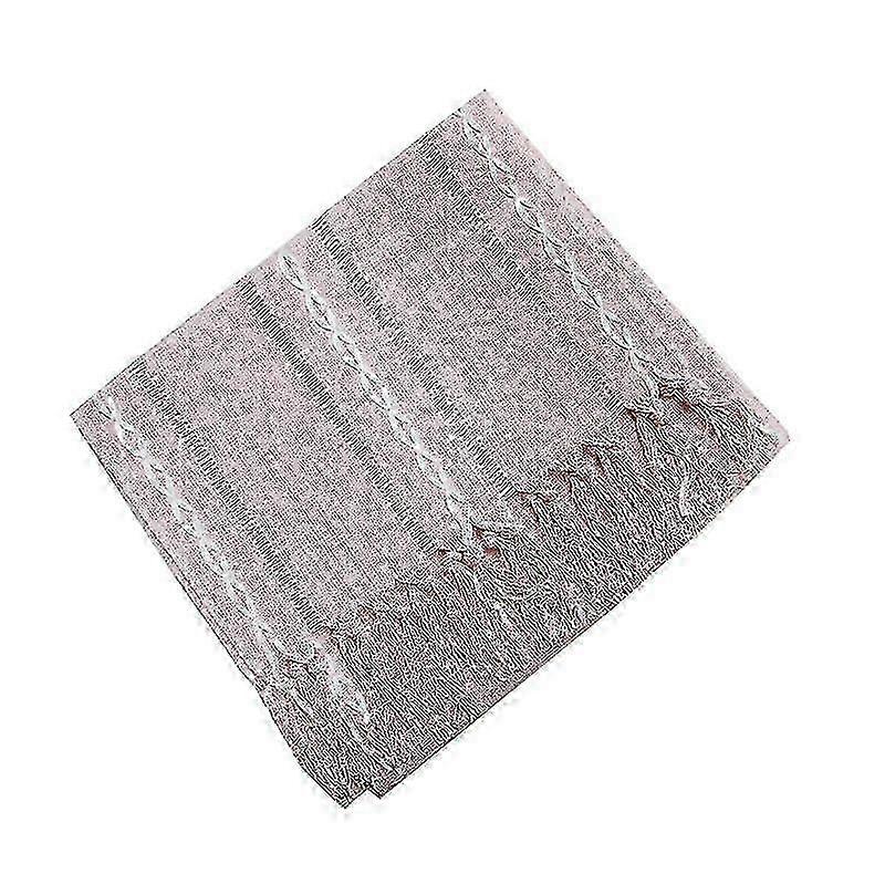 Imitation Cotton Linen Tassel Table Flag Simple Solid Color Holiday Party Dining Table Decoration Long Tablecloth