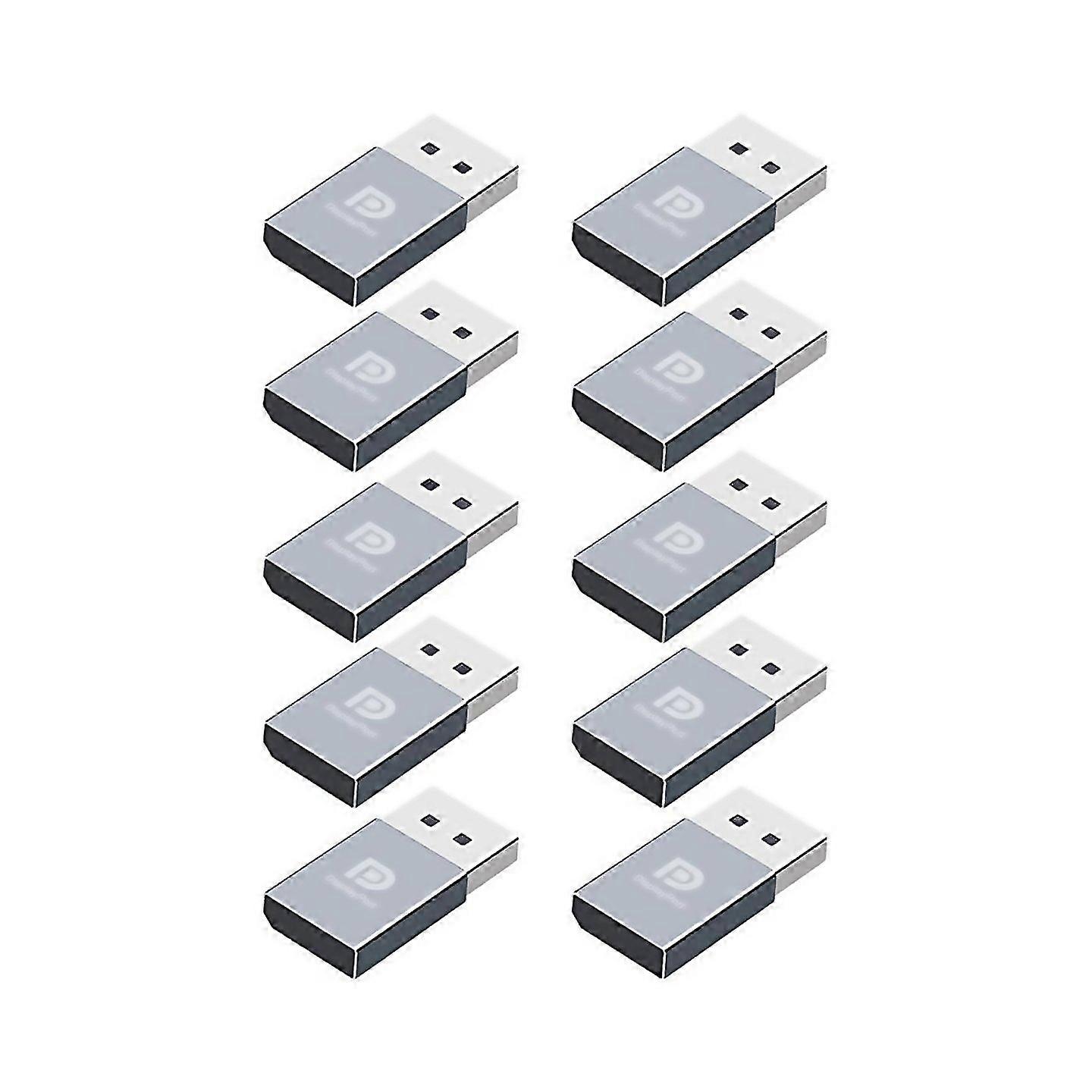 For 10pcs 4k Displayport Dummy Plug Dp Virtual Display Adapter Edid Headless Ghost Emulator Graphics