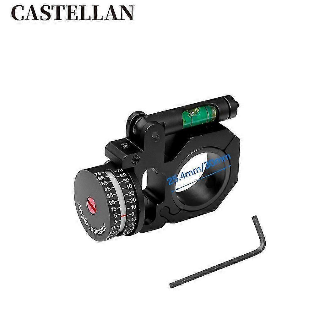 High Accuracy Angle Cosine Indicator Kit with Bubble Level for 30mm Tube Rifles - Lightweight Aluminum Scope Mounts