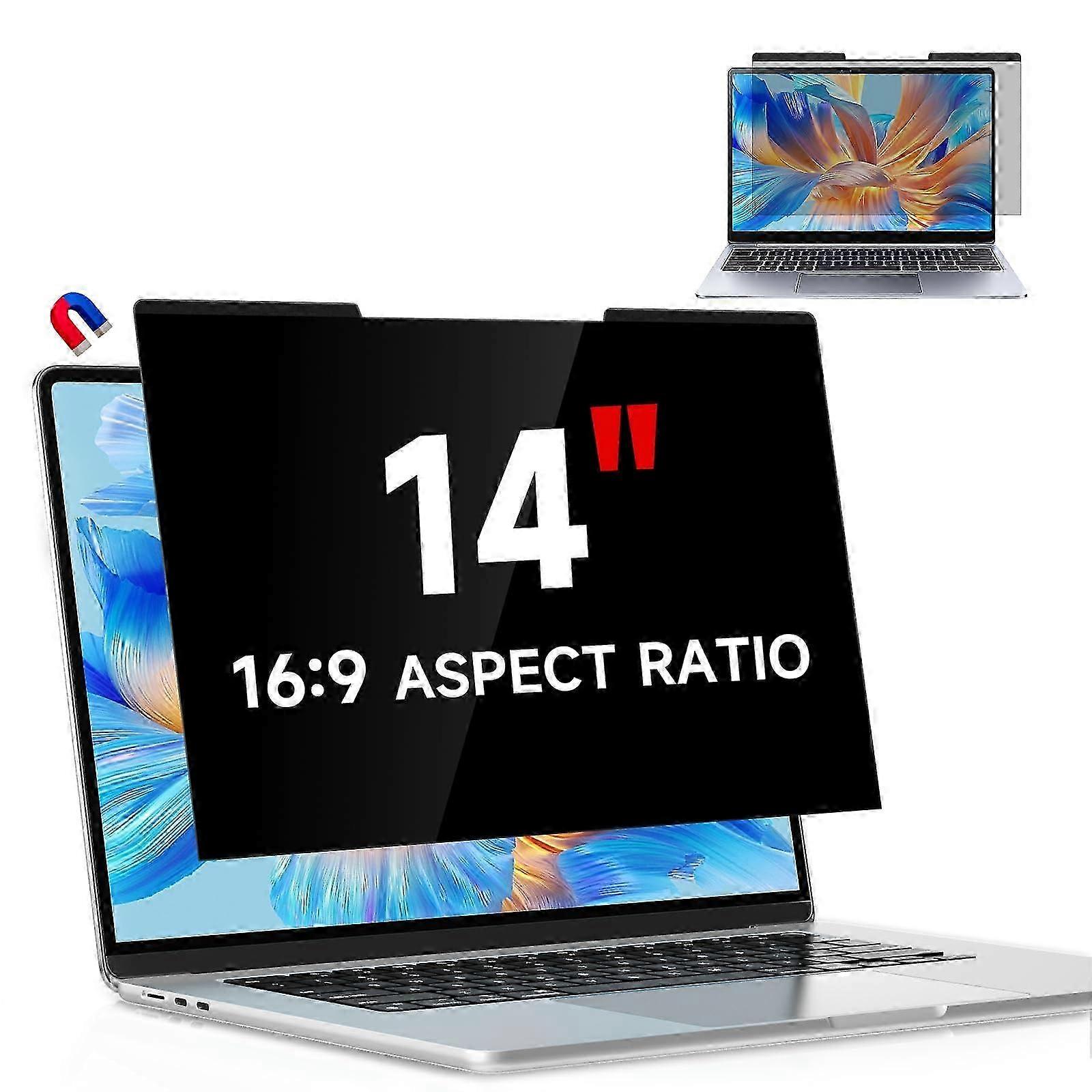 14 Inch Antiglare Privacy Screen Protector For Laptop 16:9 banx2
