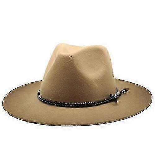 Inicio Wide Brim Fedora Hat Wool Felt Panama Hat