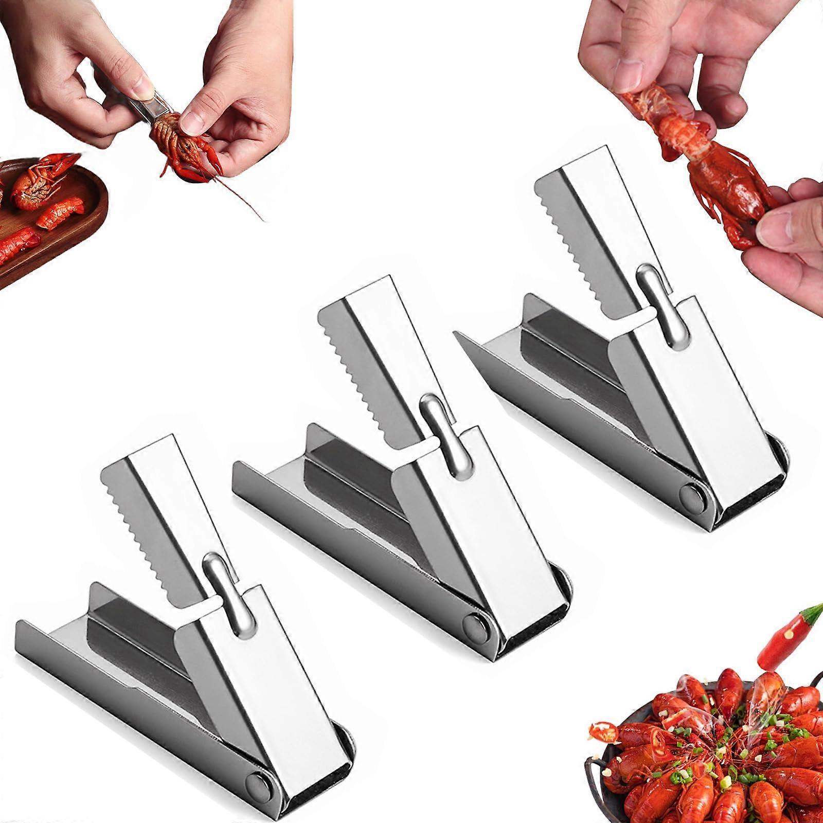 Crawfish Peeler Tool, Crawfish Tail Remover Tool, Crayfish Shelling Device, 3Piece Set For Kitchen And Restaurant