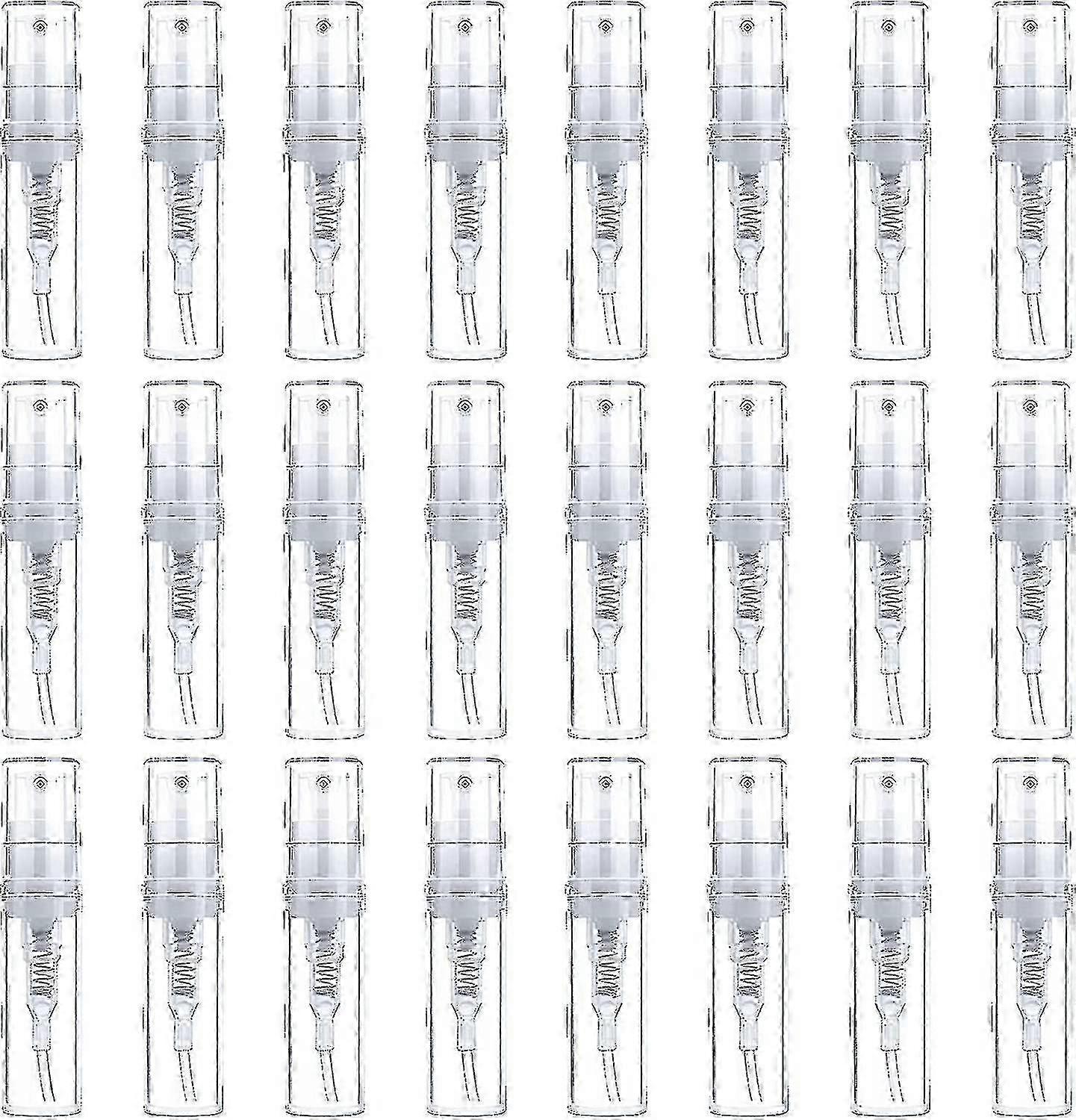 Set Of 50 Clear Plastic Spray Bottles 2ml For Perfumes And Cosmetics