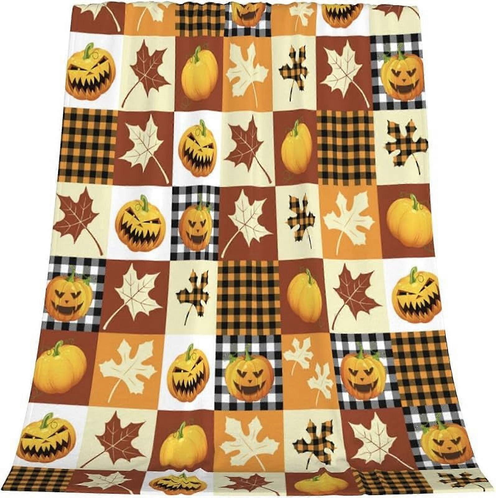 Halloween Throw Blanket- Halloween Skull Bones Blanket, Soft, Cozy and Plush Blanket for Sofa Bed Couch Chair Dorm (Skull & Bones) 60x80 inches