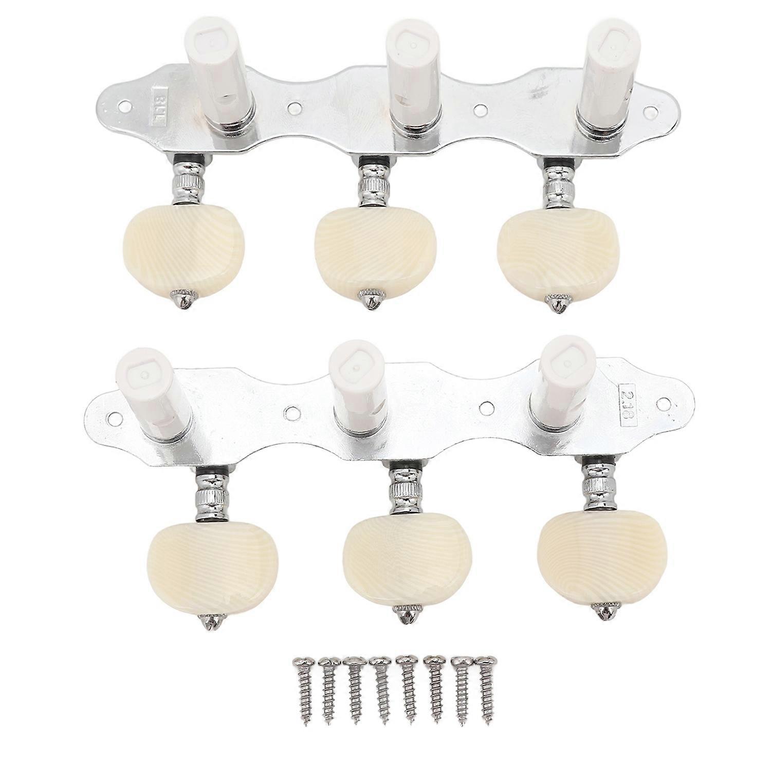 1 Set Guitar Tuners Machine Head 3L3R Acoustic Guitar Knobs Tuning Key for Practice