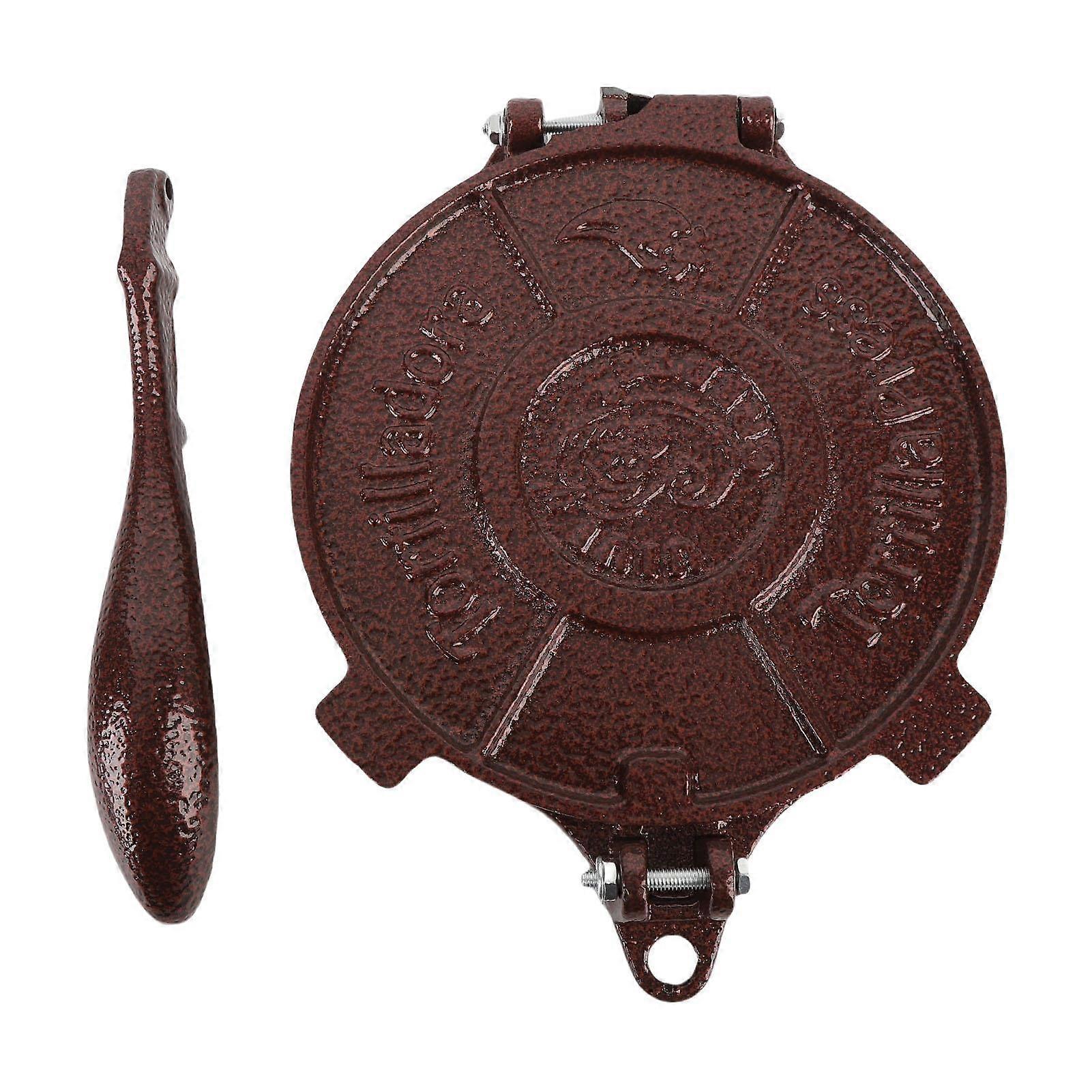 Cast Iron Tortilla Press with Handle Hand Manual Presser for Dumpling Wrapper Flatbread Pie Making