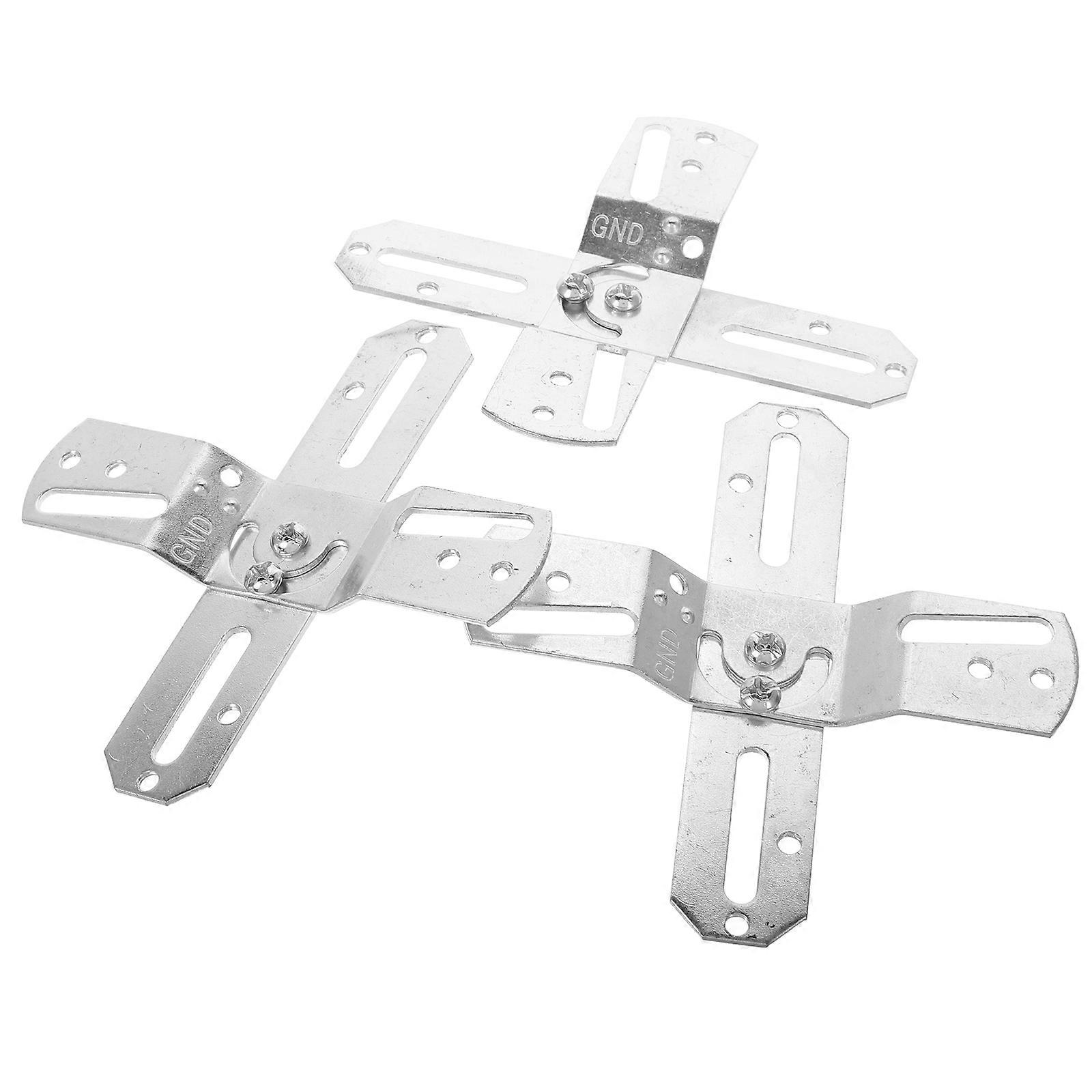 Silver Light Fixture Mounting Bracket Kit 3Pcs for Secure Chandelier Ceiling