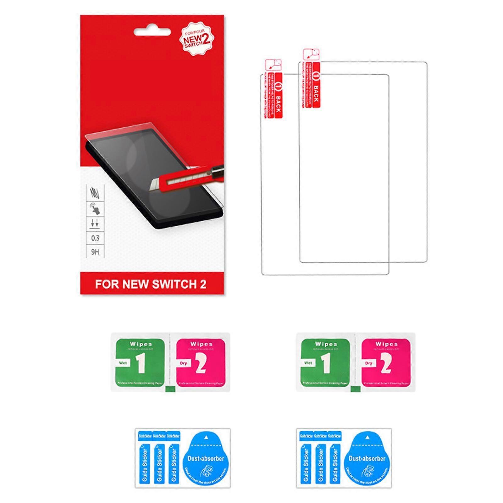 Screen Protector Tempered Glass Clear Not  Fingerprint Screen Guard Protective Film Quick Fixing for Gaming  Switch2 Multicolor