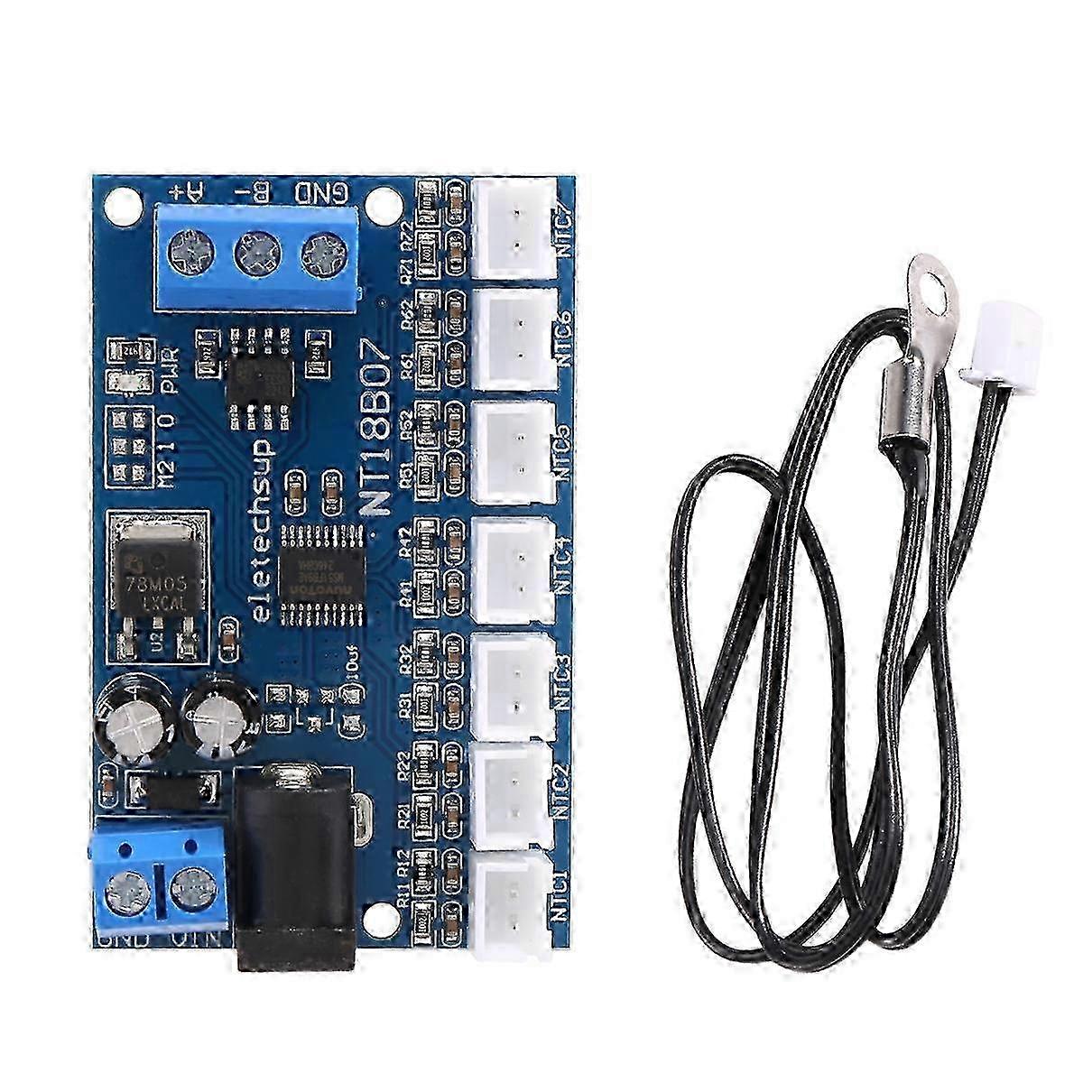 7-Channel RS485 Temperature Sensor Measurement with MODBUS RTU for PLC NT18B07 Paperless Recorder