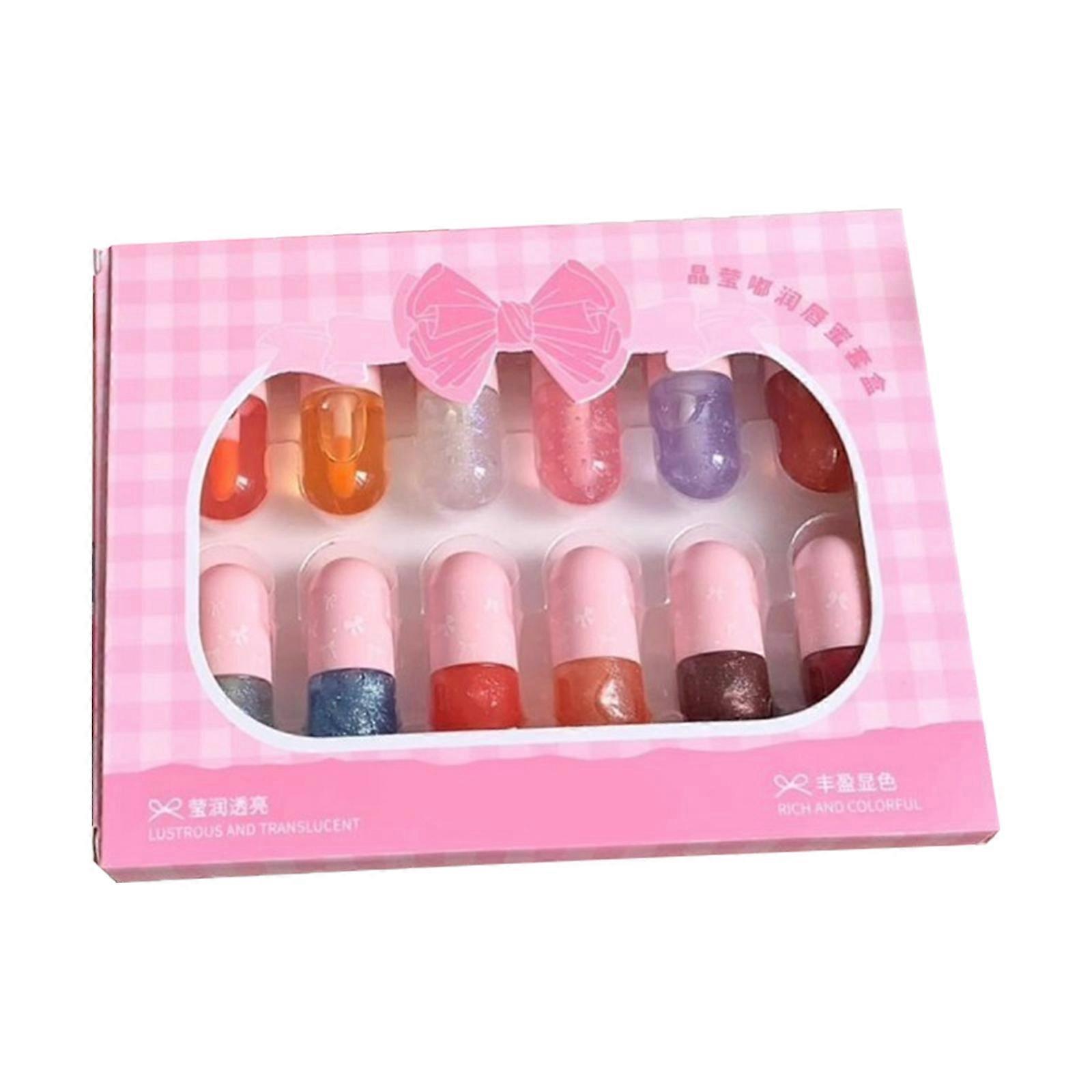 Moisturizing Liquid Lip Glosses Pack Of 12 Featherlight Formula Intense Color Payoff SmudgeProof Design For Dry Climates Multicolor