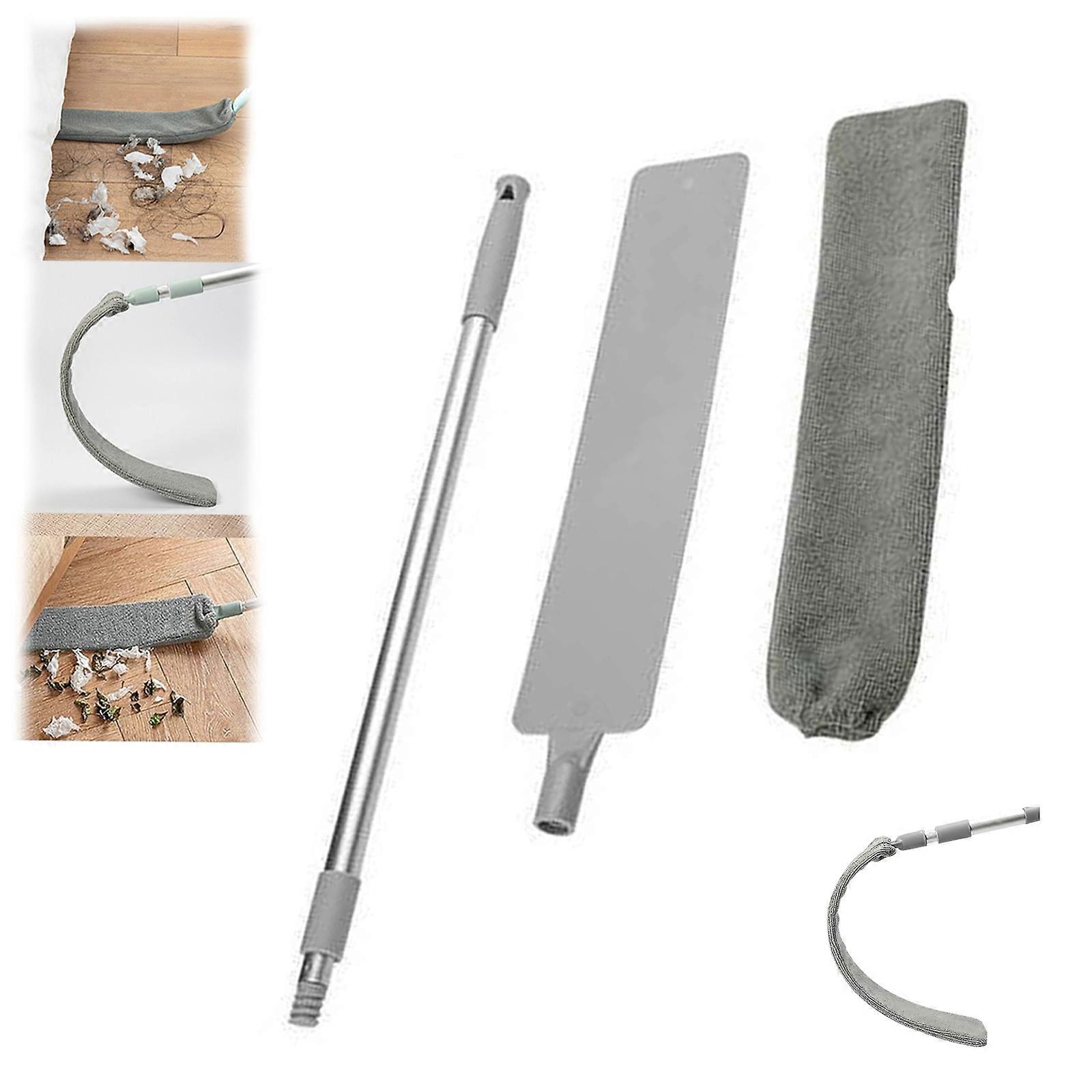 Extendable Microfiber Duster with Bendable Head for Tight Space and Hard to Reach Area  Gray