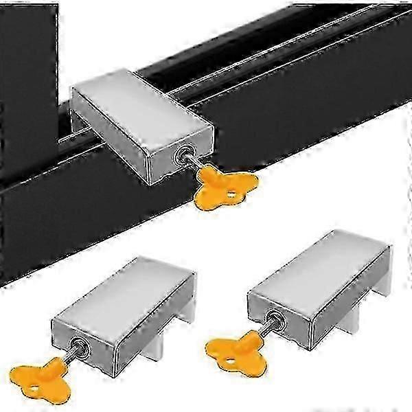 2PCS Sliding Door and Window Lock - Child Safety Anti-Theft Sash Stopper - Suitable for Easy Installation