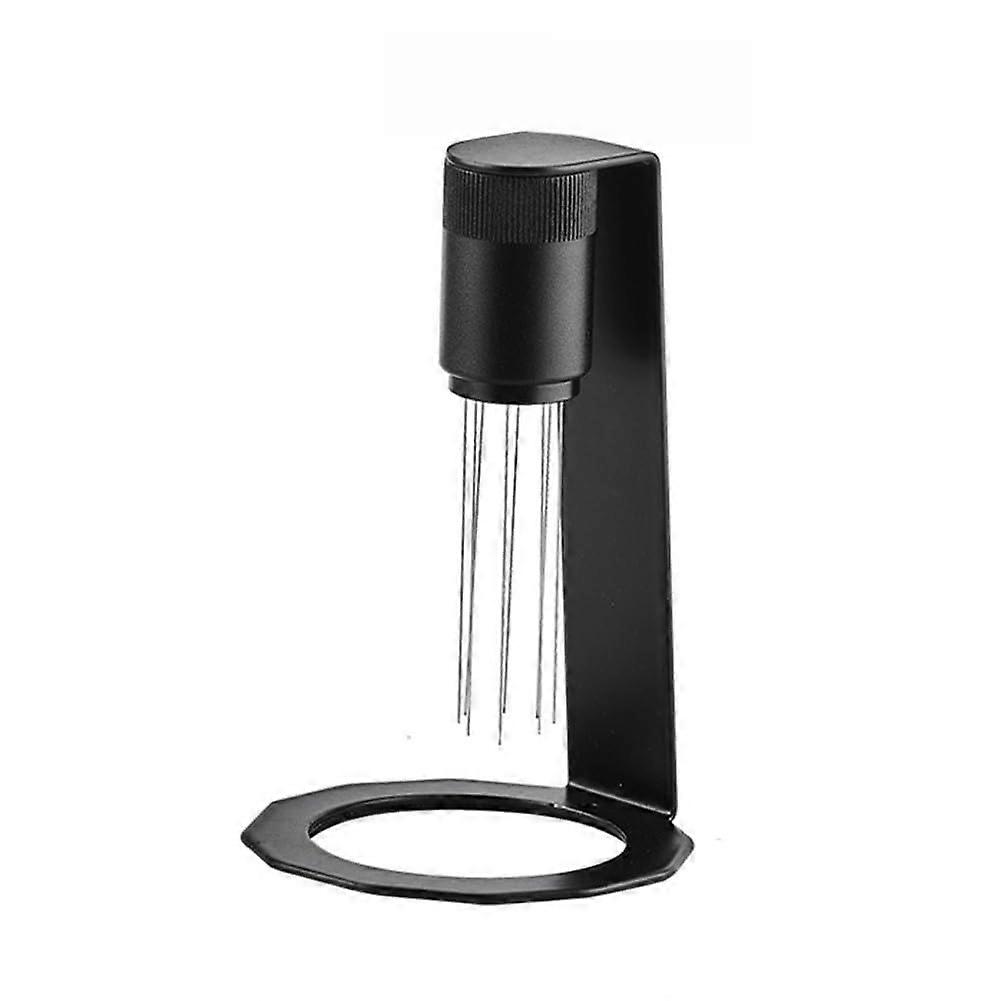 Coffee Distributor Needle Tool with Base for Espresso Grounds Clump Breaking 8 Pin Barista Use