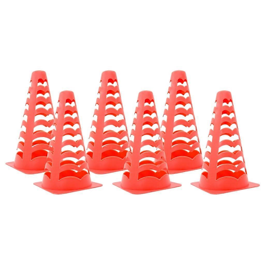 Football cones 6 pcs. Stackable Orange 13x13x22.5 cm