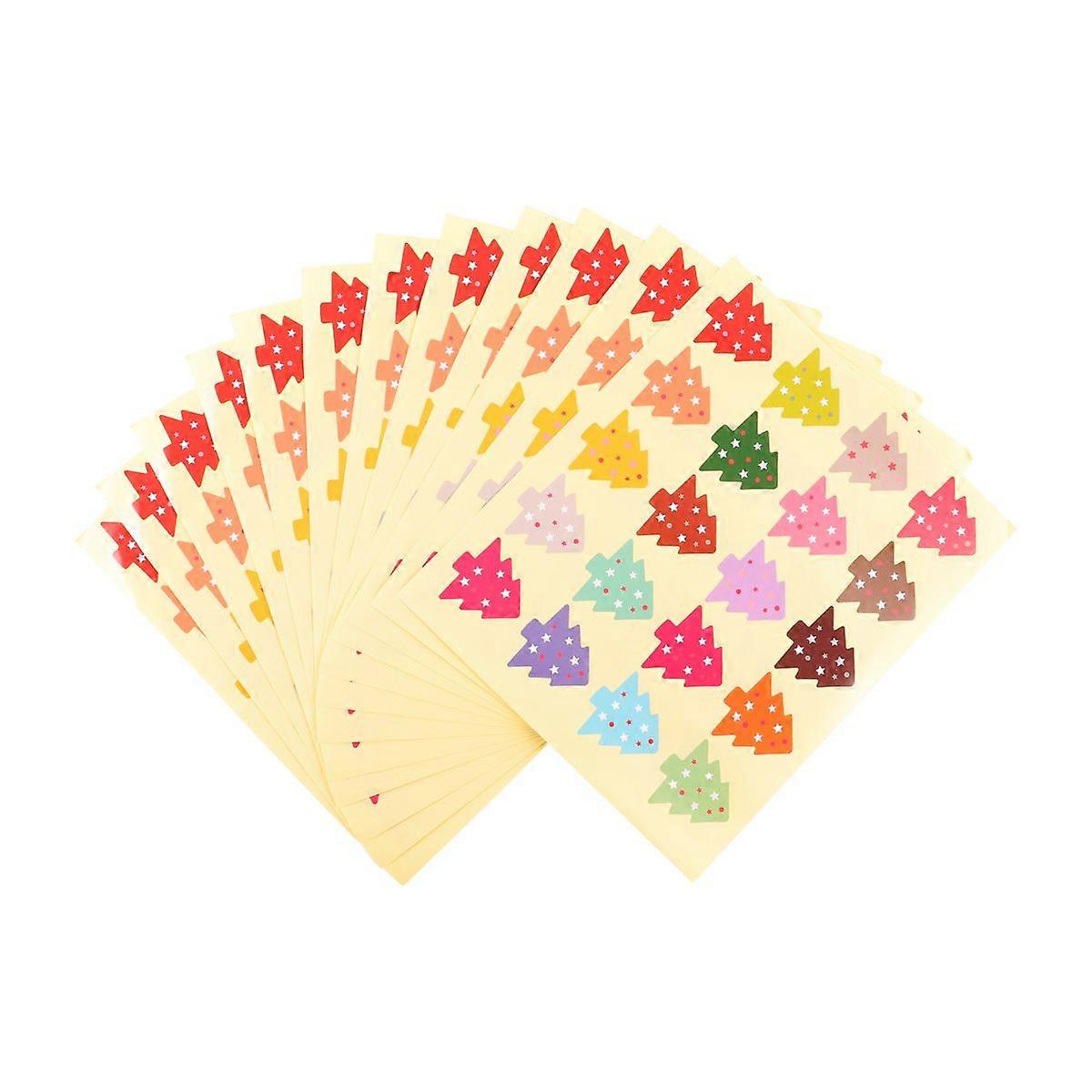 1 Set of 12 Sheets Colorful Seal Label DIY Bag Self-Adhesive Sealing Stickers