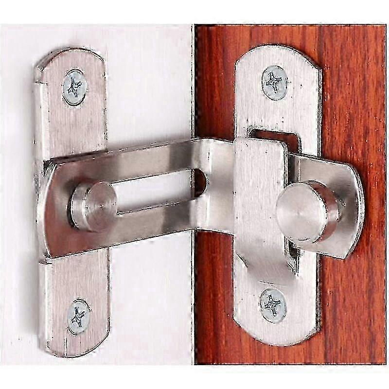 90 Degree Right Angle Door Lock, Buckle Latch Lock Cam Lock for Door and Window Sliding Latch Bar Barn Door Lock Sliding Latch
