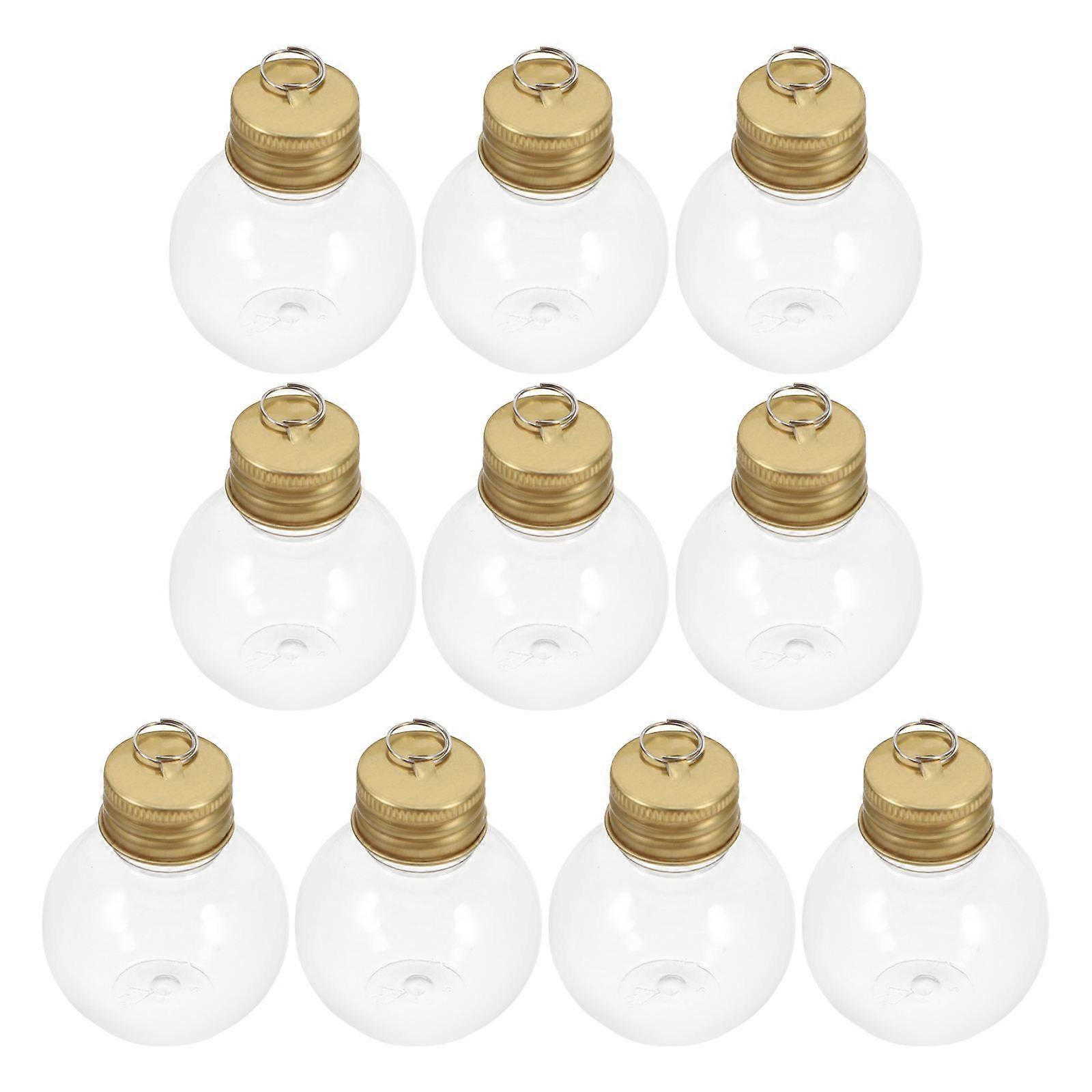 Reusable Mini Bottles Transparent Bottles Pendant Design Bulb Shape Milk Container For School Home 10Pcs