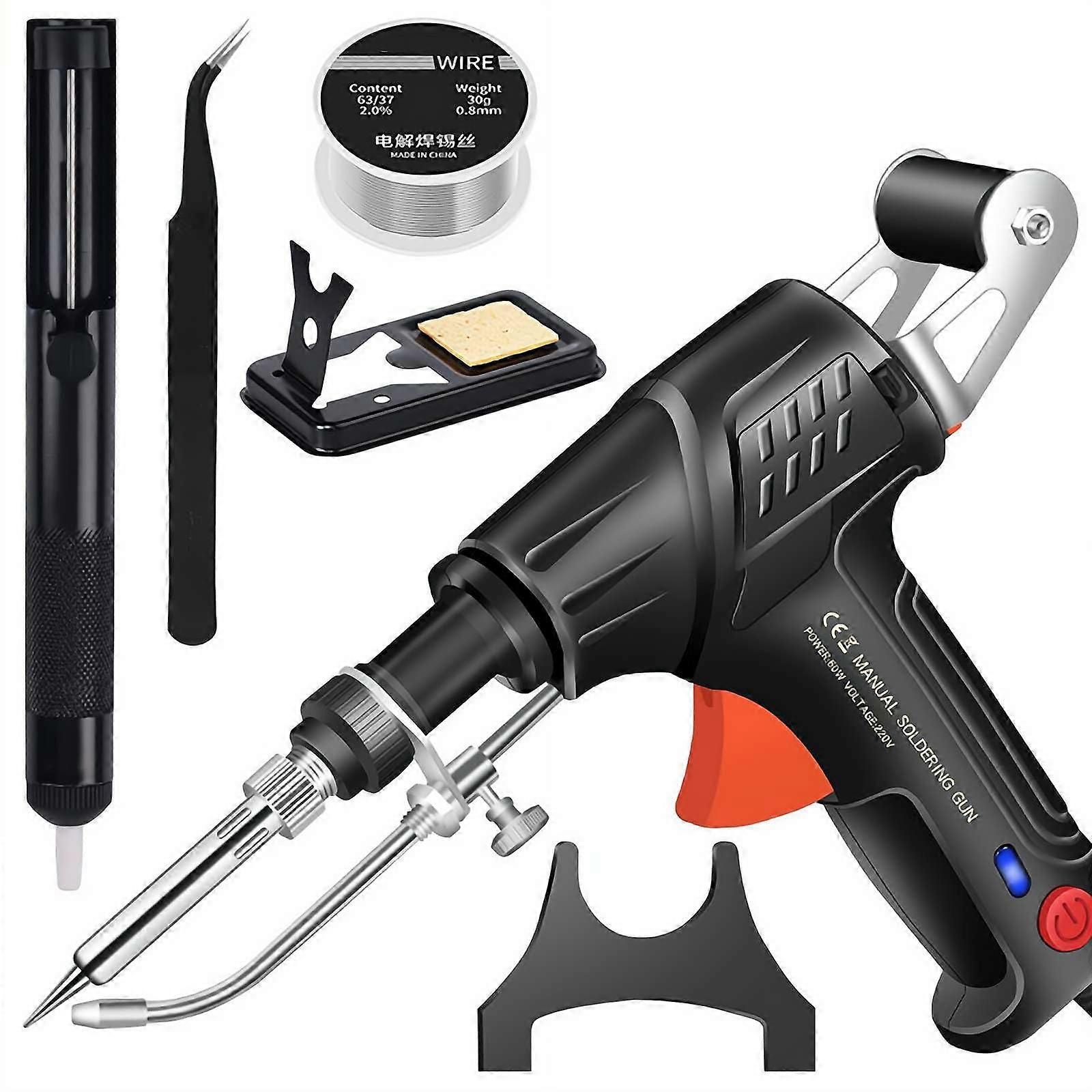 Laser Welding Tool with Internal Heating, 3in1 Soldering Iron Gun for Metal  and Fabrication, Black