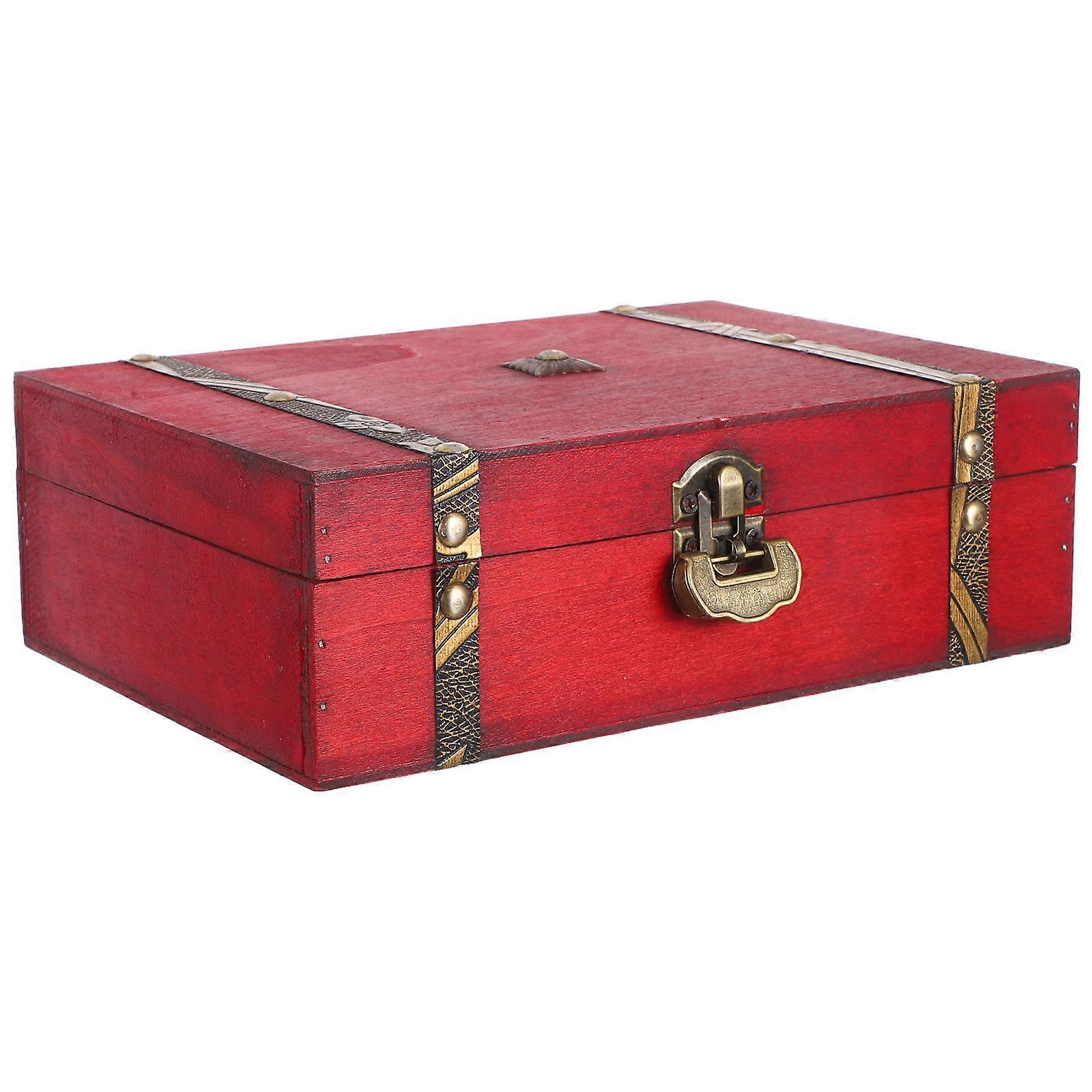 Decorative Case with Lock Vintage Treasure Chest for Storage