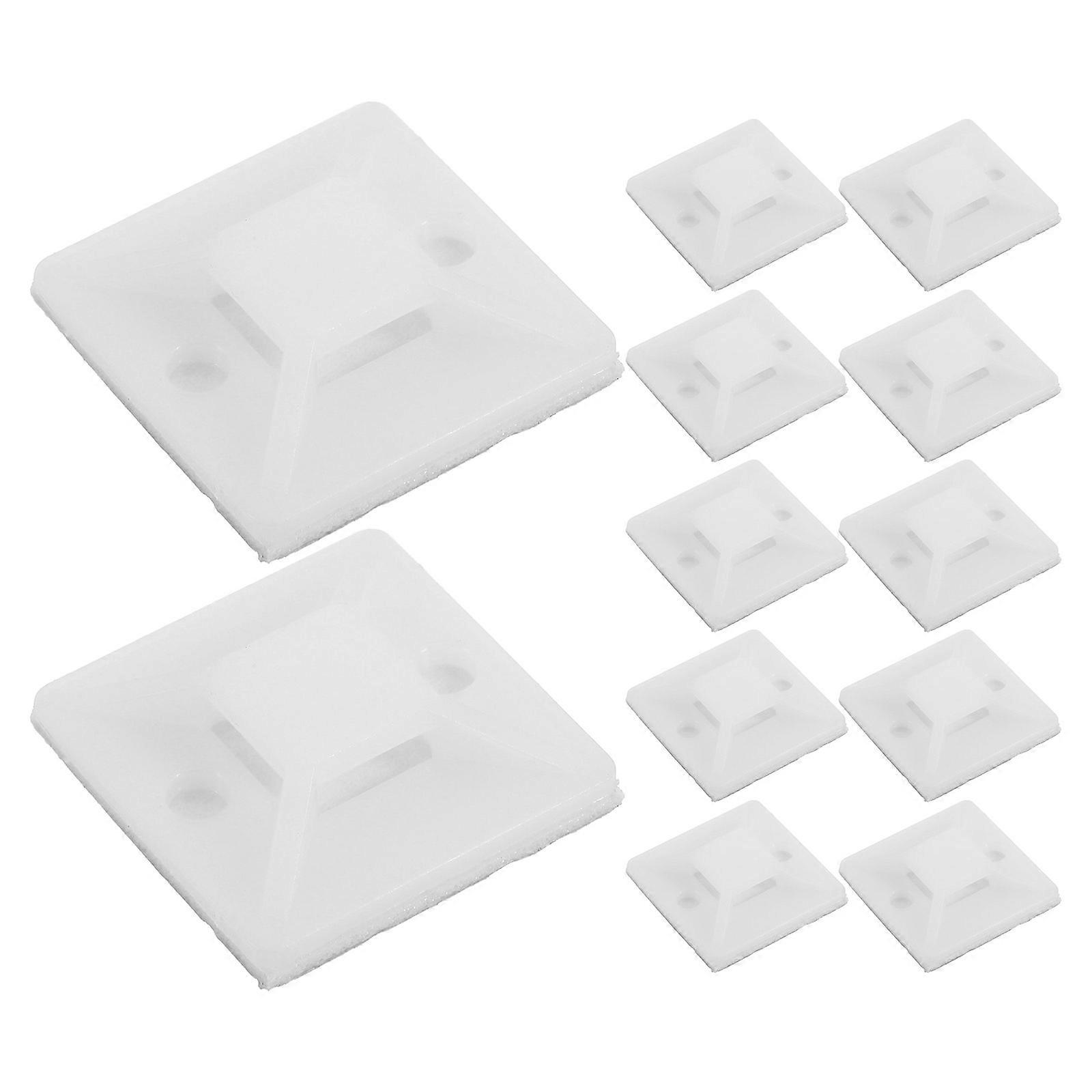 Zip Tie Mounting Squares Self Adhesive for Cable 100Pcs Reusable Wire Organizer Pads
